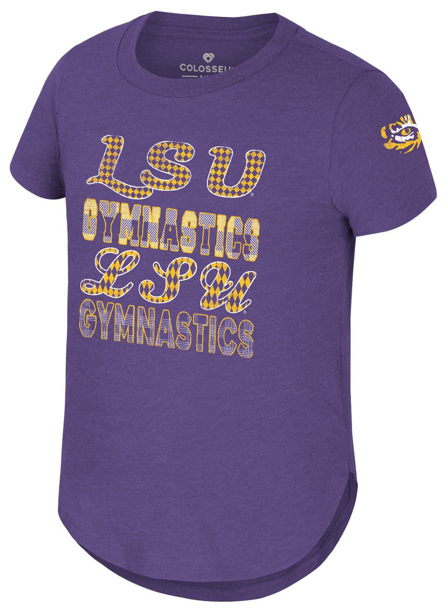 Colosseum Girls' LSU Tigers Purple Flame Princess Short Sleeve T-Shirt product image