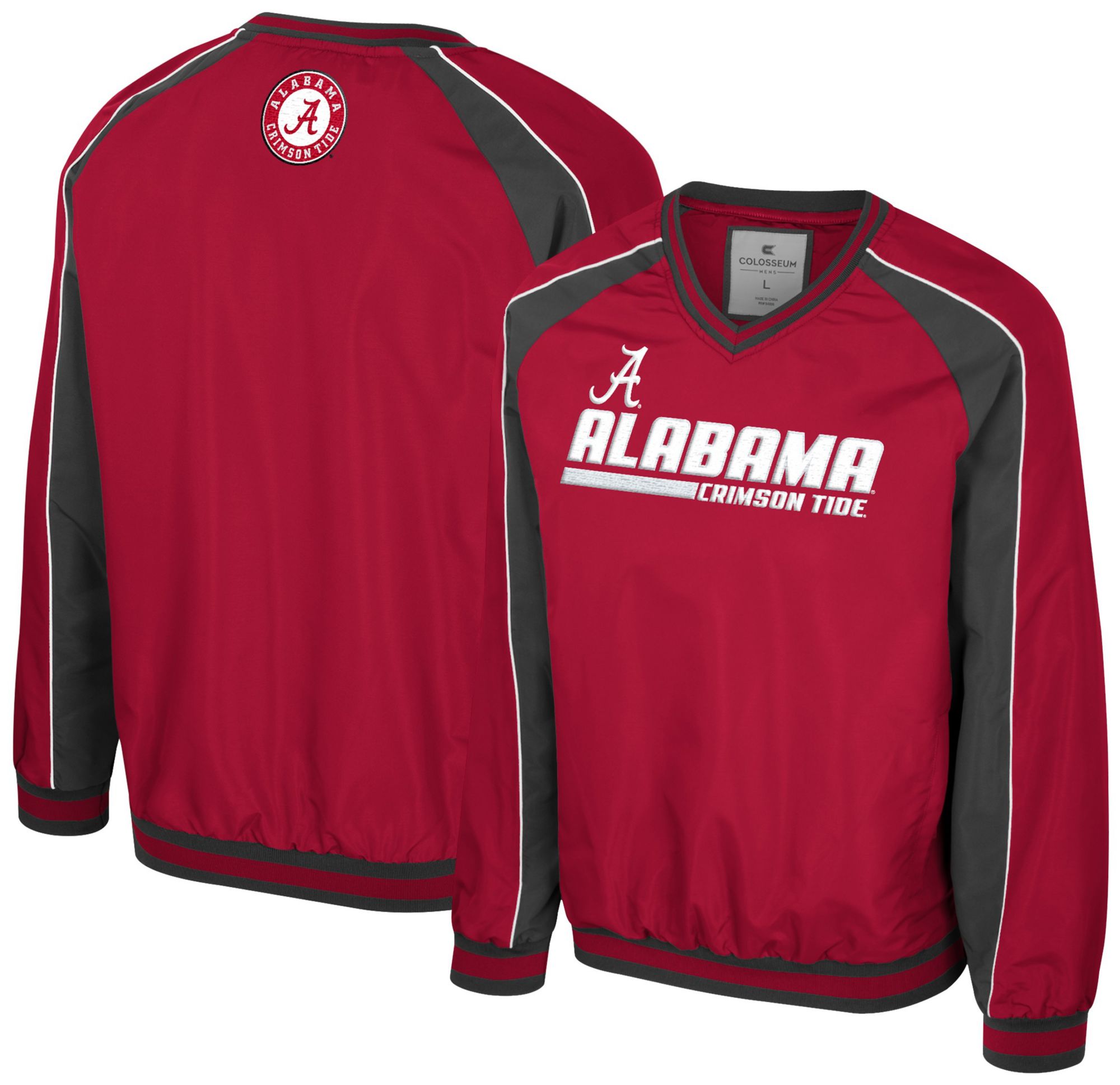 Colosseum Men's Alabama Crimson Tide Cardinal Goes America Coach Pullover Jacket product image
