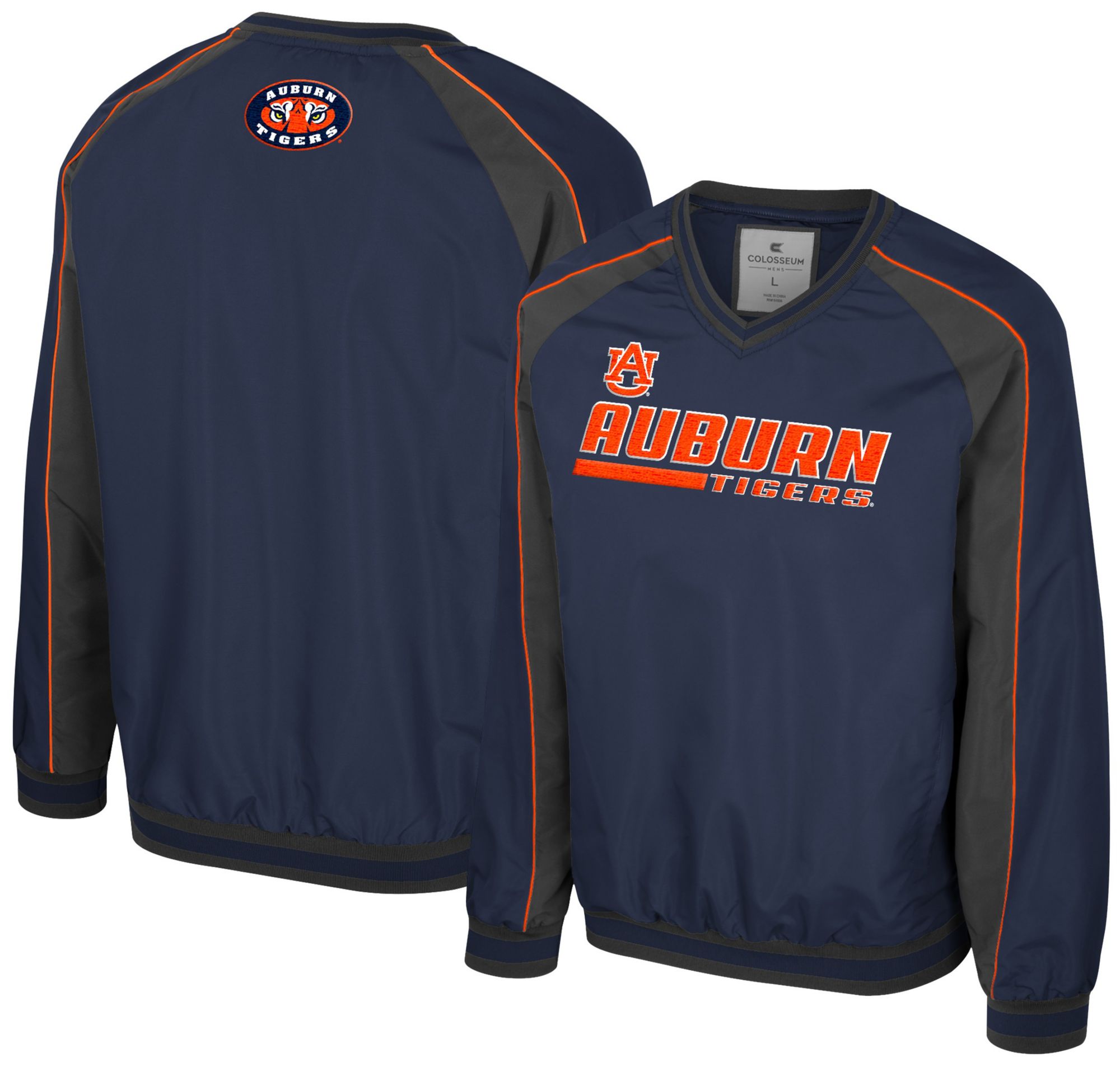 Colosseum Men's Auburn Tigers Navy Goes America Coach Pullover Jacket product image