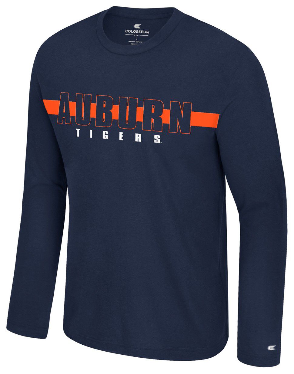 Colosseum Men's Auburn Tigers Navy Bar Long Sleeve T-Shirt product image