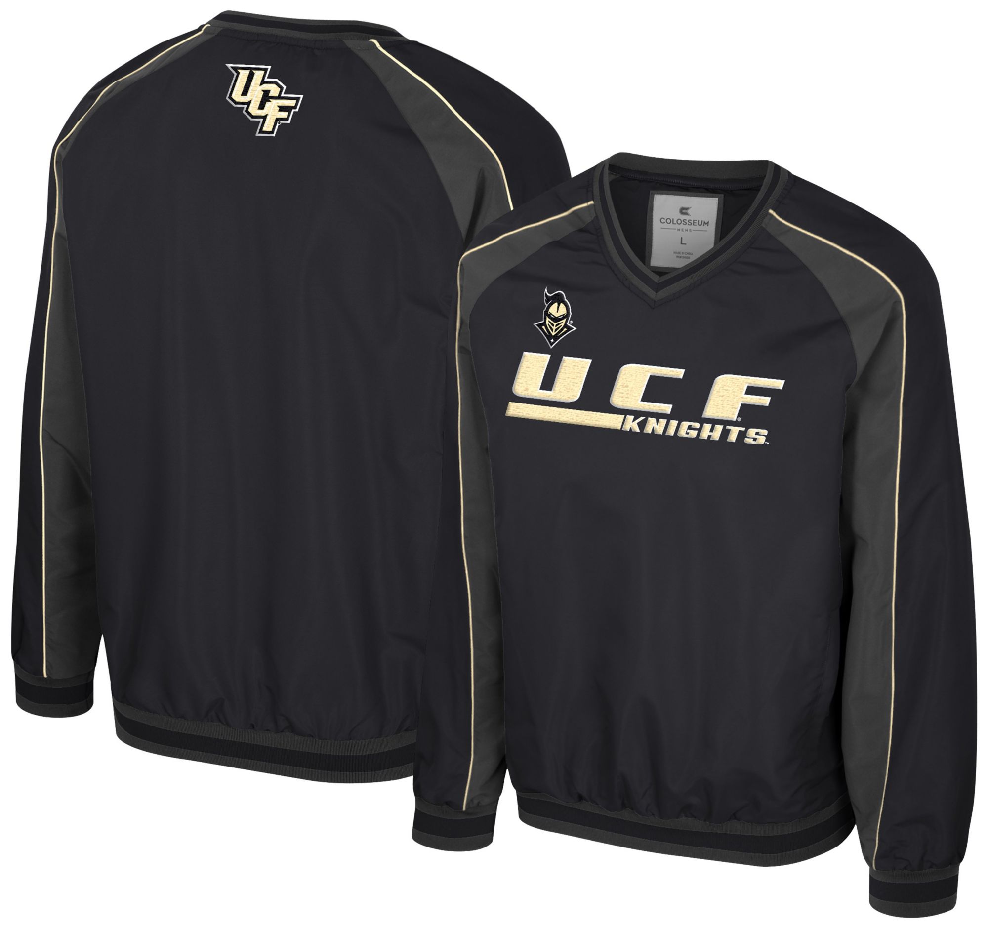 Colosseum Men's UCF Knights Black Goes America Coach Pullover Jacket product image