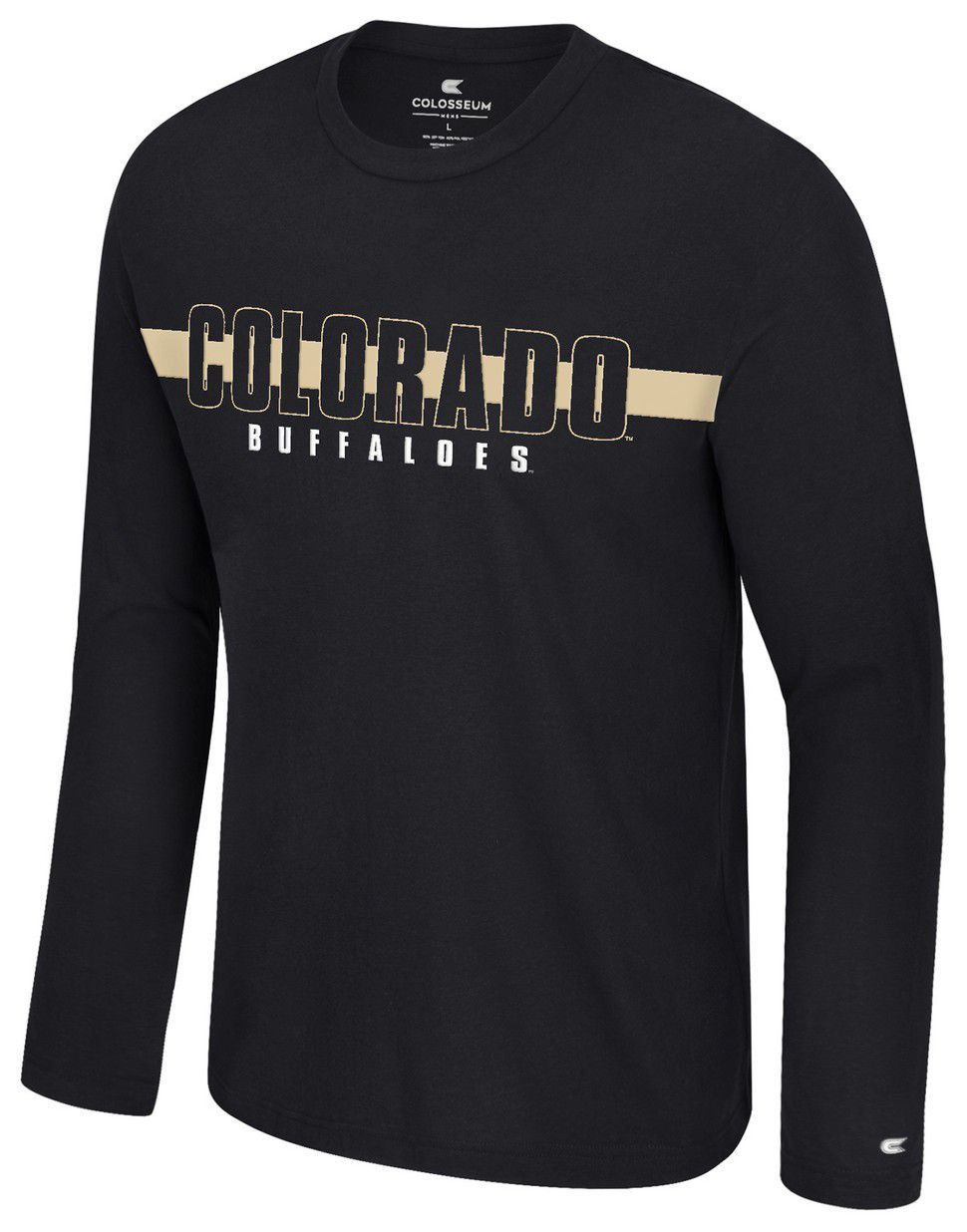Colosseum Men's Colorado Buffaloes Black Bar Long Sleeve T-Shirt product image