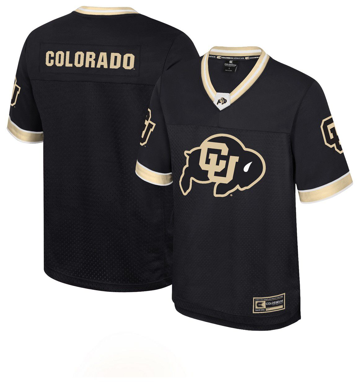 Colosseum Men's Colorado Buffaloes Black Hits Football Jersey product image