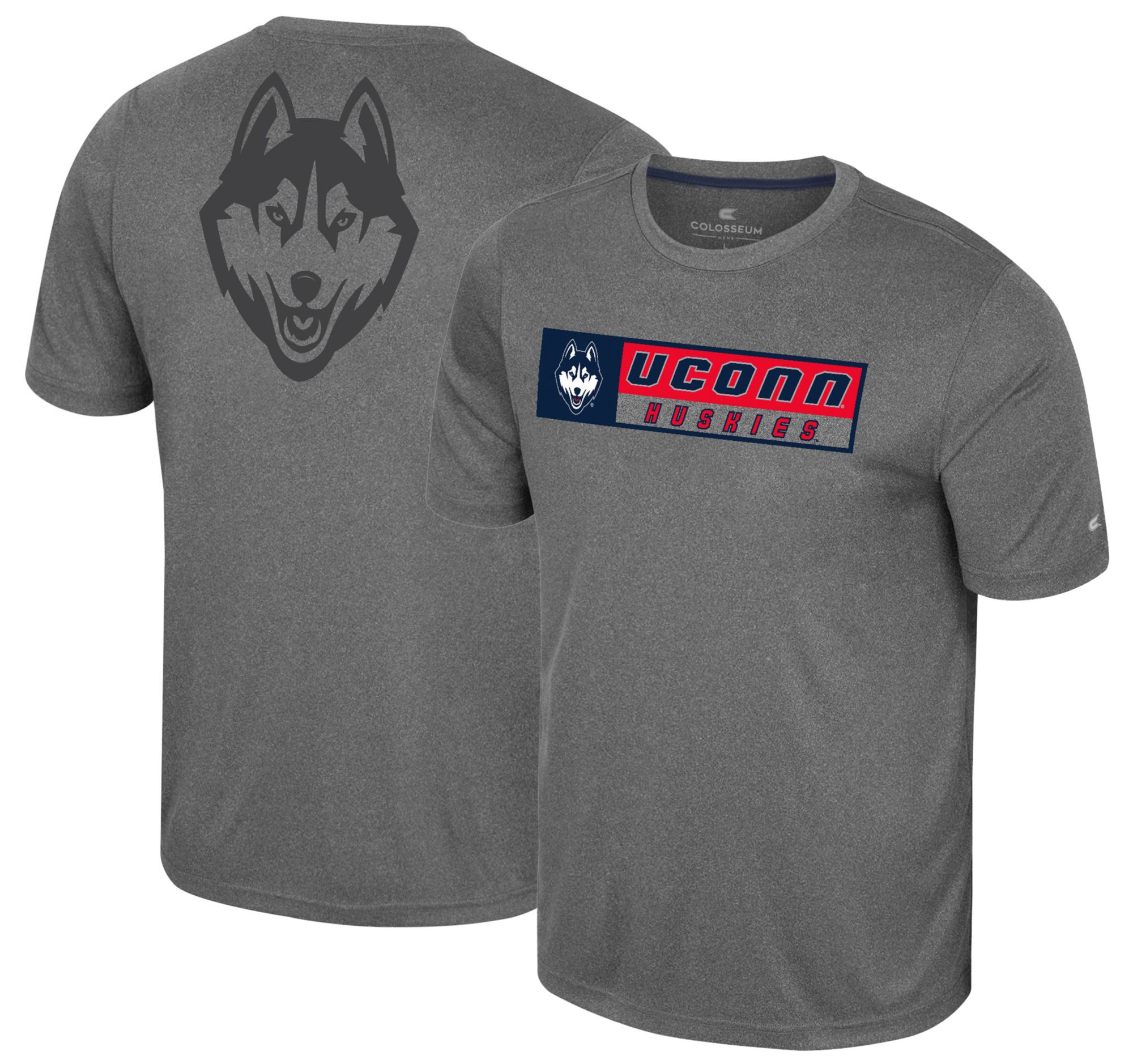 Colosseum Men's UConn Huskies Heather Charcoal Twin T-Shirt product image