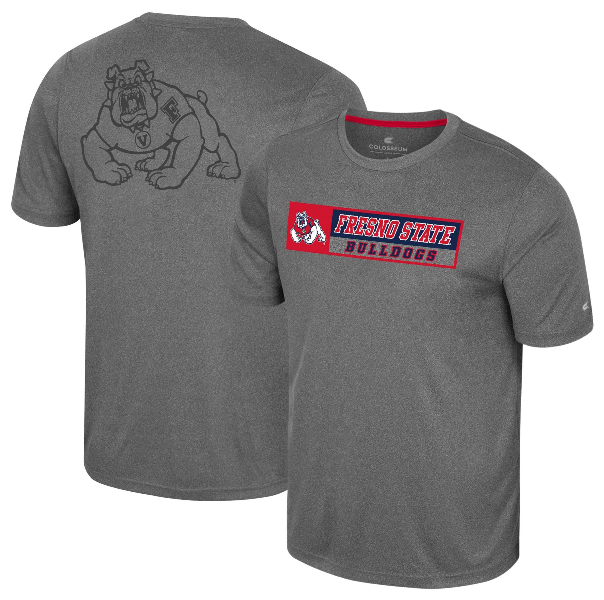 Colosseum Men's Fresno State Bulldogs Heather Charcoal Twin T-Shirt product image