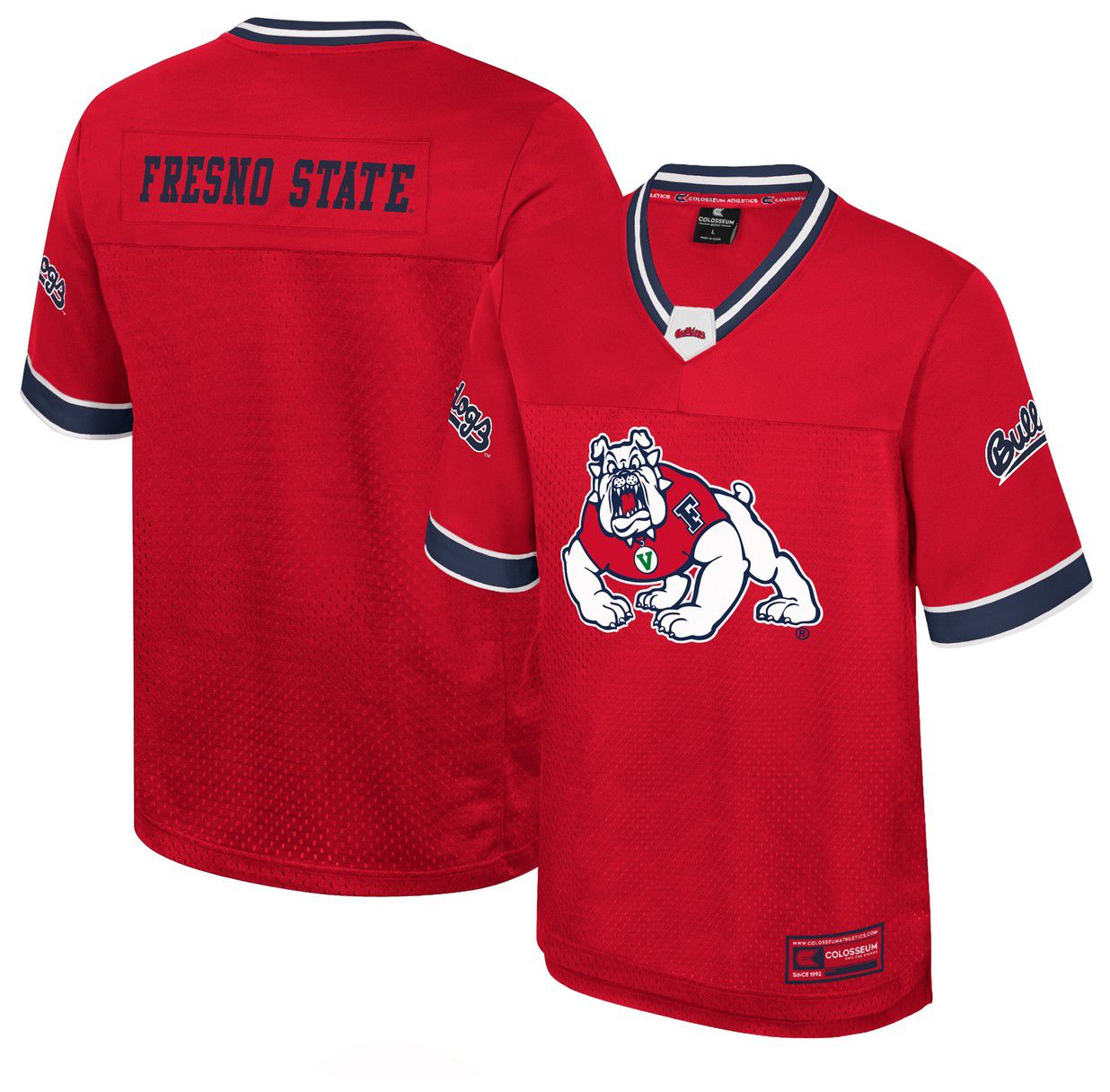 Colosseum Men's Fresno State Bulldogs Red Hits Football Jersey product image