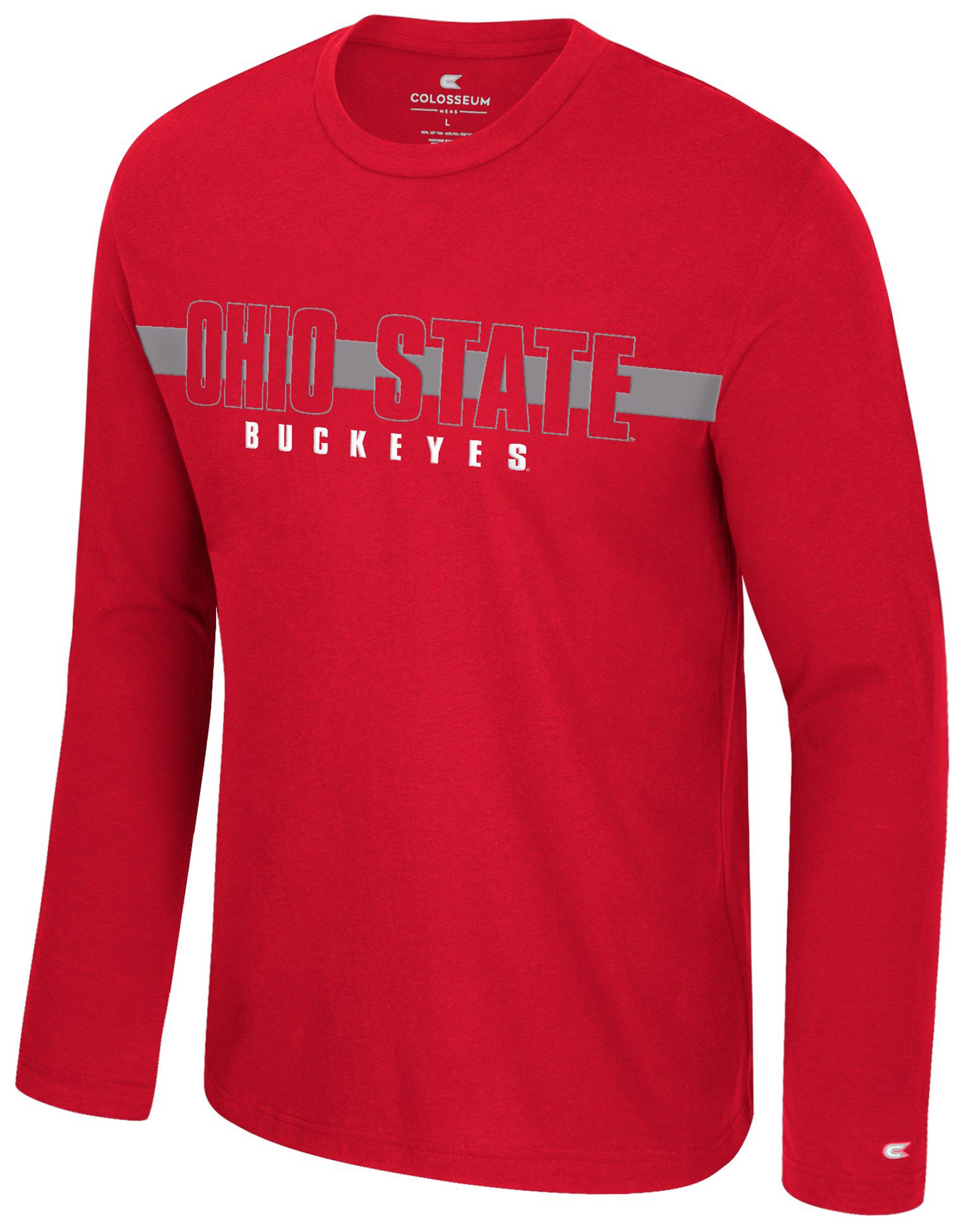 Colosseum Men's Ohio State Buckeyes Red Bar Long Sleeve T-Shirt product image