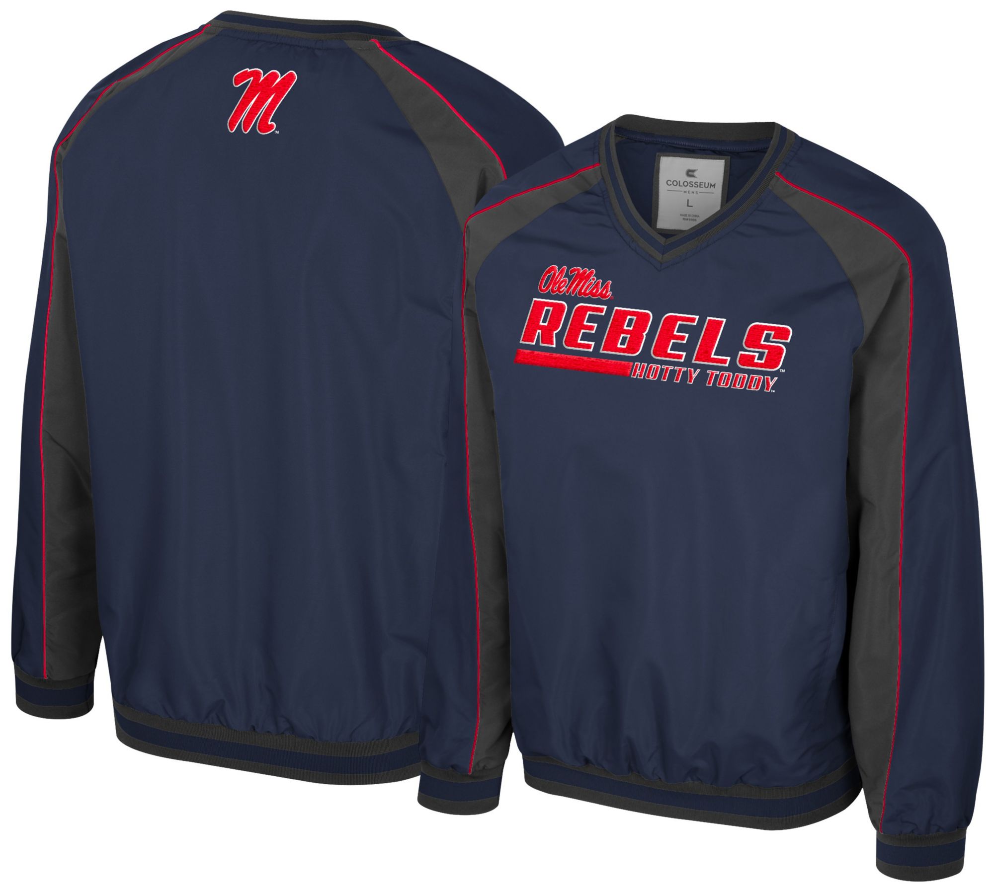 Colosseum Men's Ole Miss Rebels Navy Goes America Coach Pullover Jacket product image