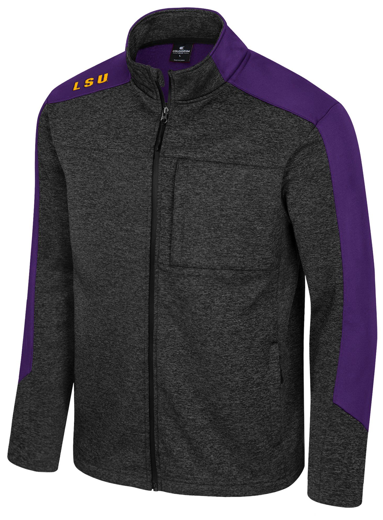 Colosseum Men's LSU Tigers Black Full-Zip New Dad Jacket product image