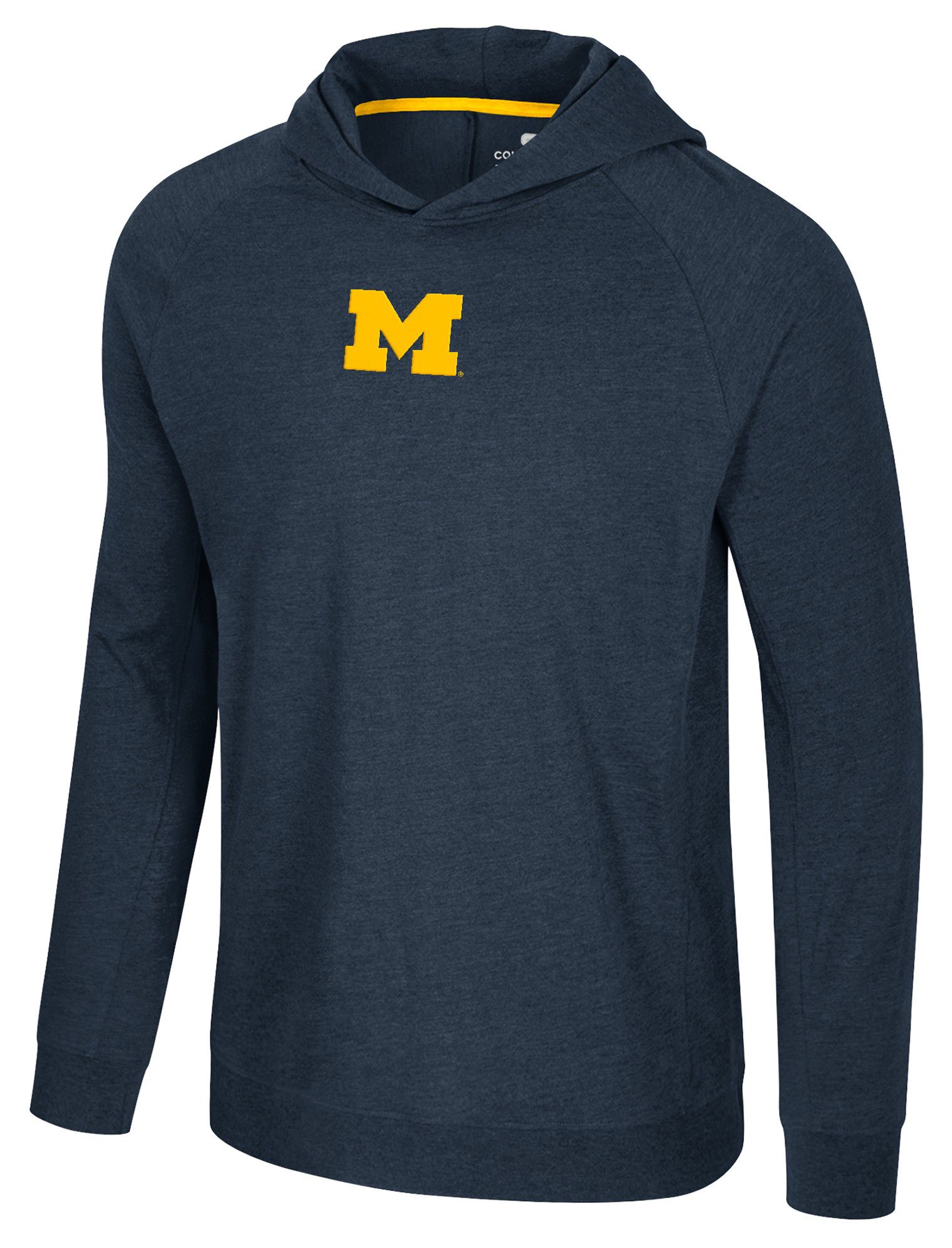 Colosseum Men's Michigan Wolverines Navy Long Sleeve Hoodie T-Shirt product image