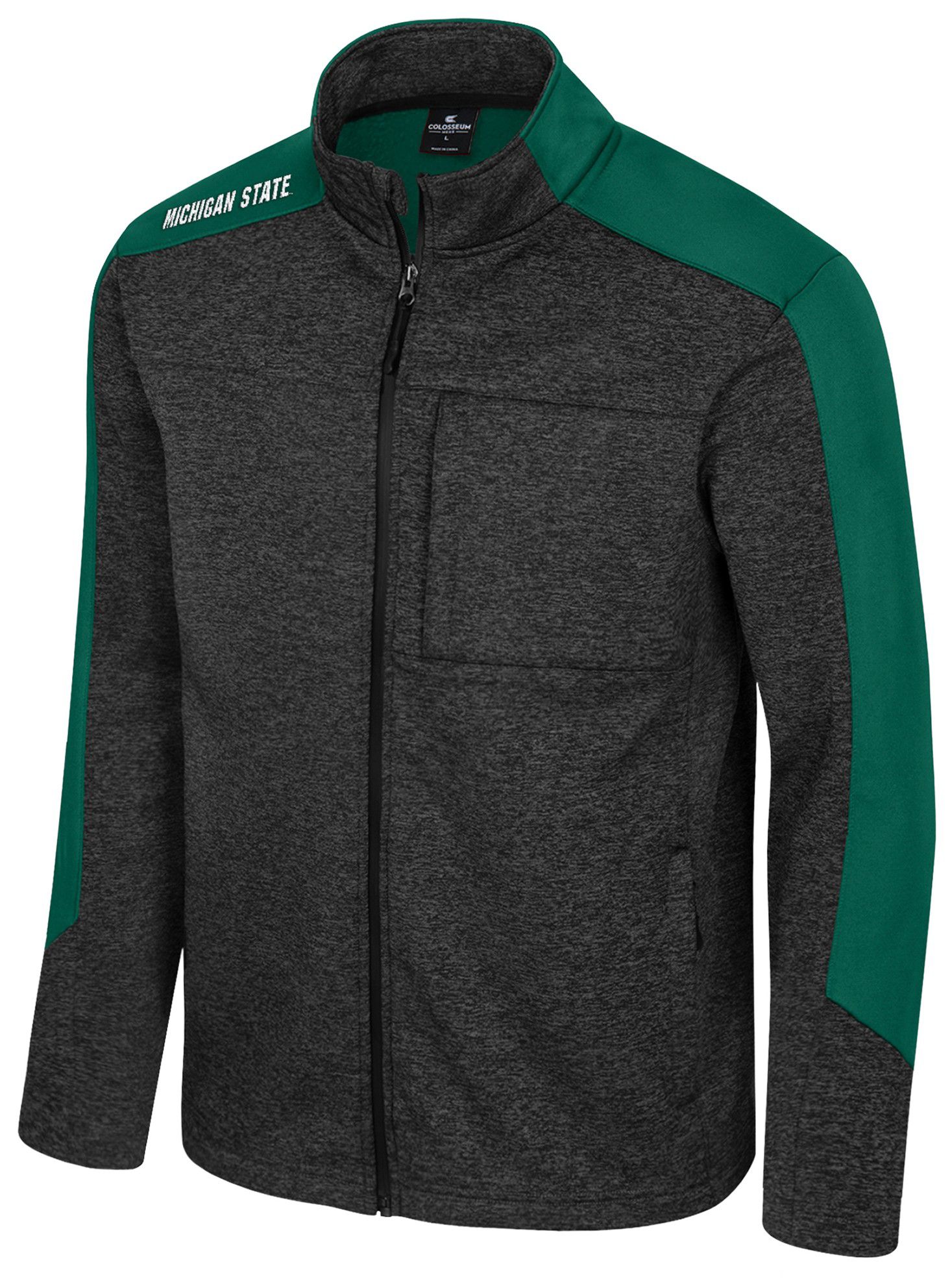Colosseum Men's Michigan State Spartans Black Full-Zip New Dad Jacket product image