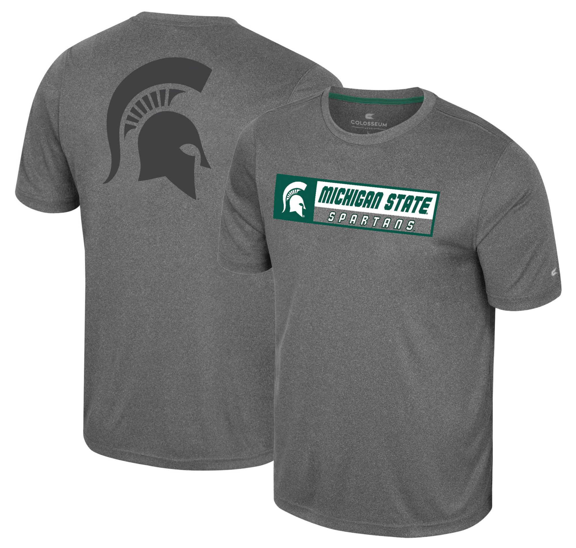 Colosseum Men's Michigan State Spartans Heather Charcoal Twin T-Shirt product image