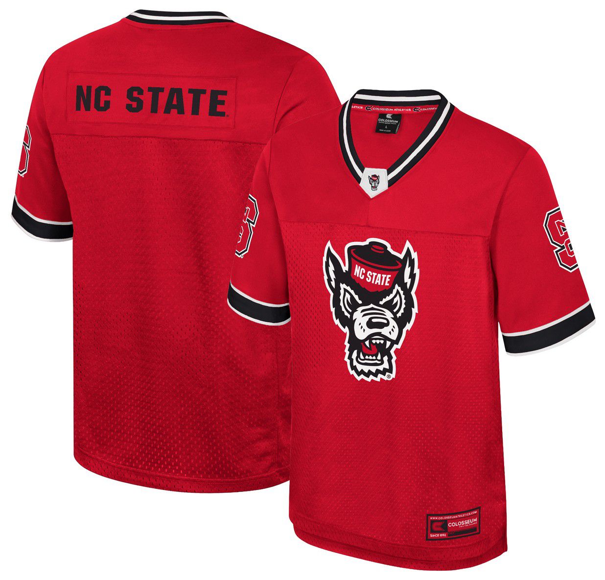 Colosseum Men's NC State Wolfpack Red Hits Football Jersey product image
