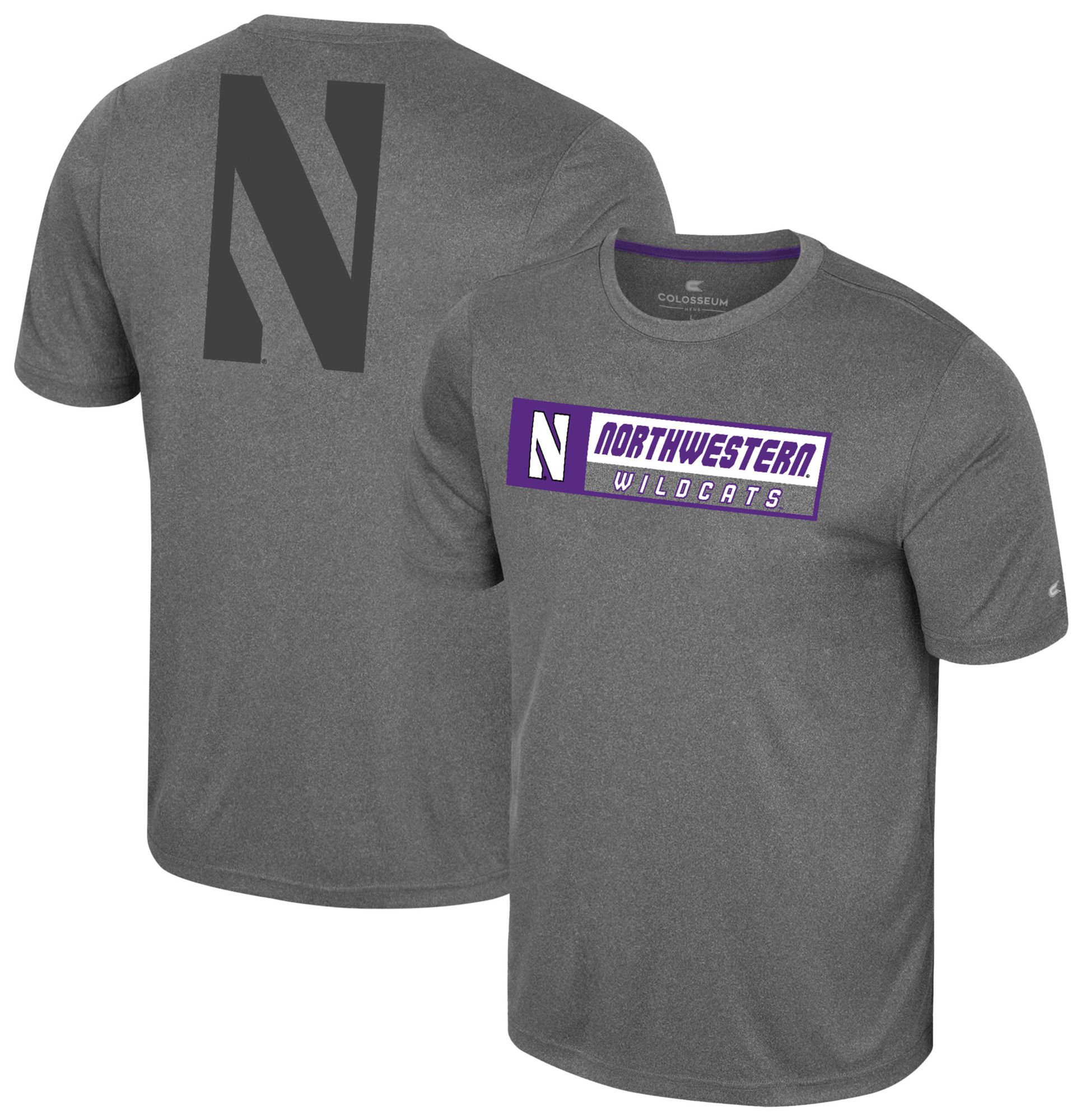 Colosseum Men's Northwestern Wildcats Heather Charcoal Twin T-Shirt product image