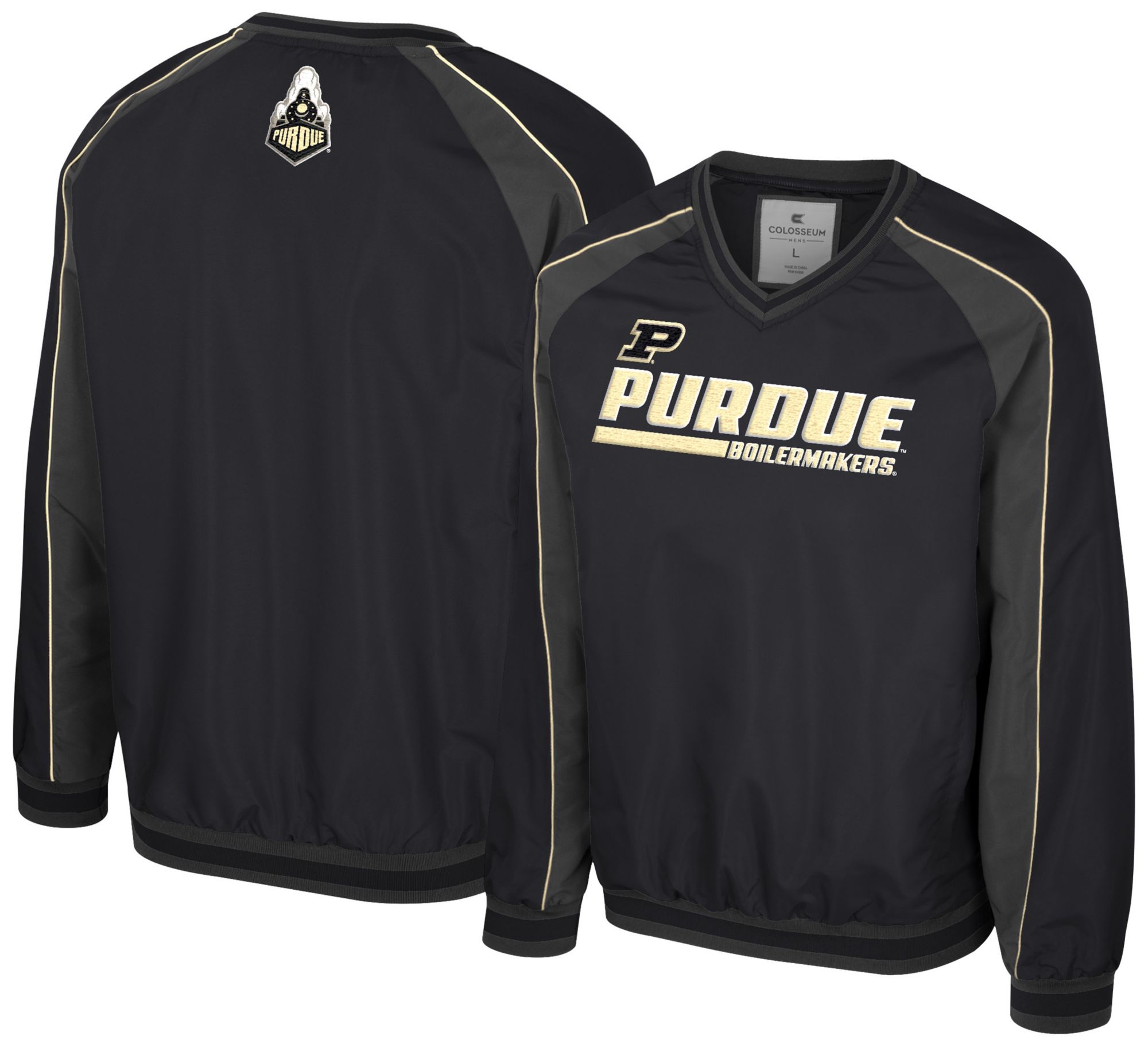 Colosseum Men's Purdue Boilermakers Black Goes America Coach Pullover Jacket product image