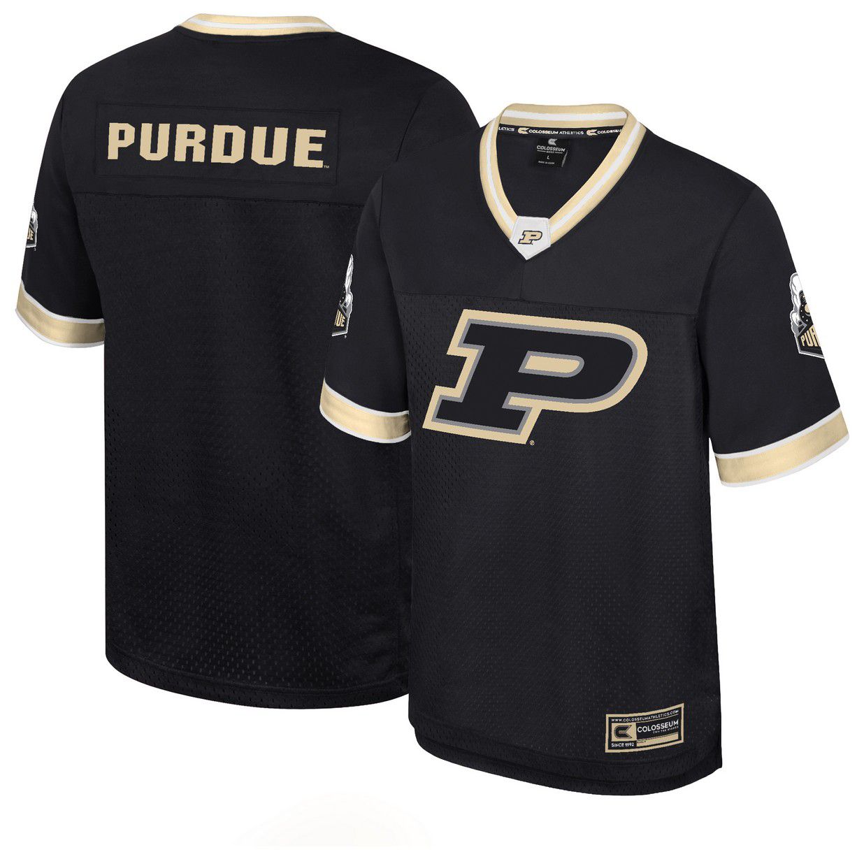 Colosseum Men's Purdue Boilermakers Black Hits Football Jersey product image