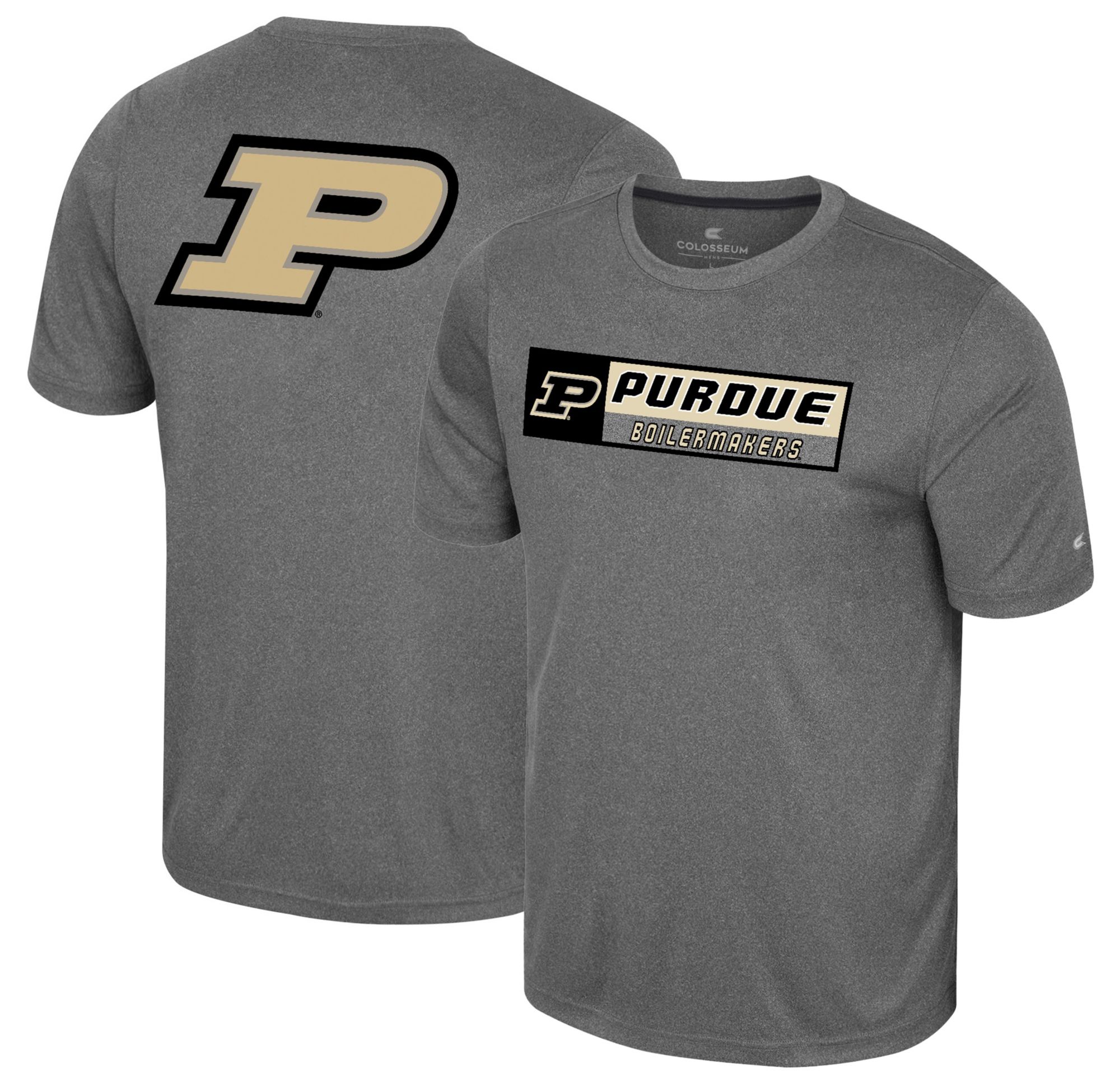 Colosseum Men's Purdue Boilermakers Heather Charcoal Twin T-Shirt product image