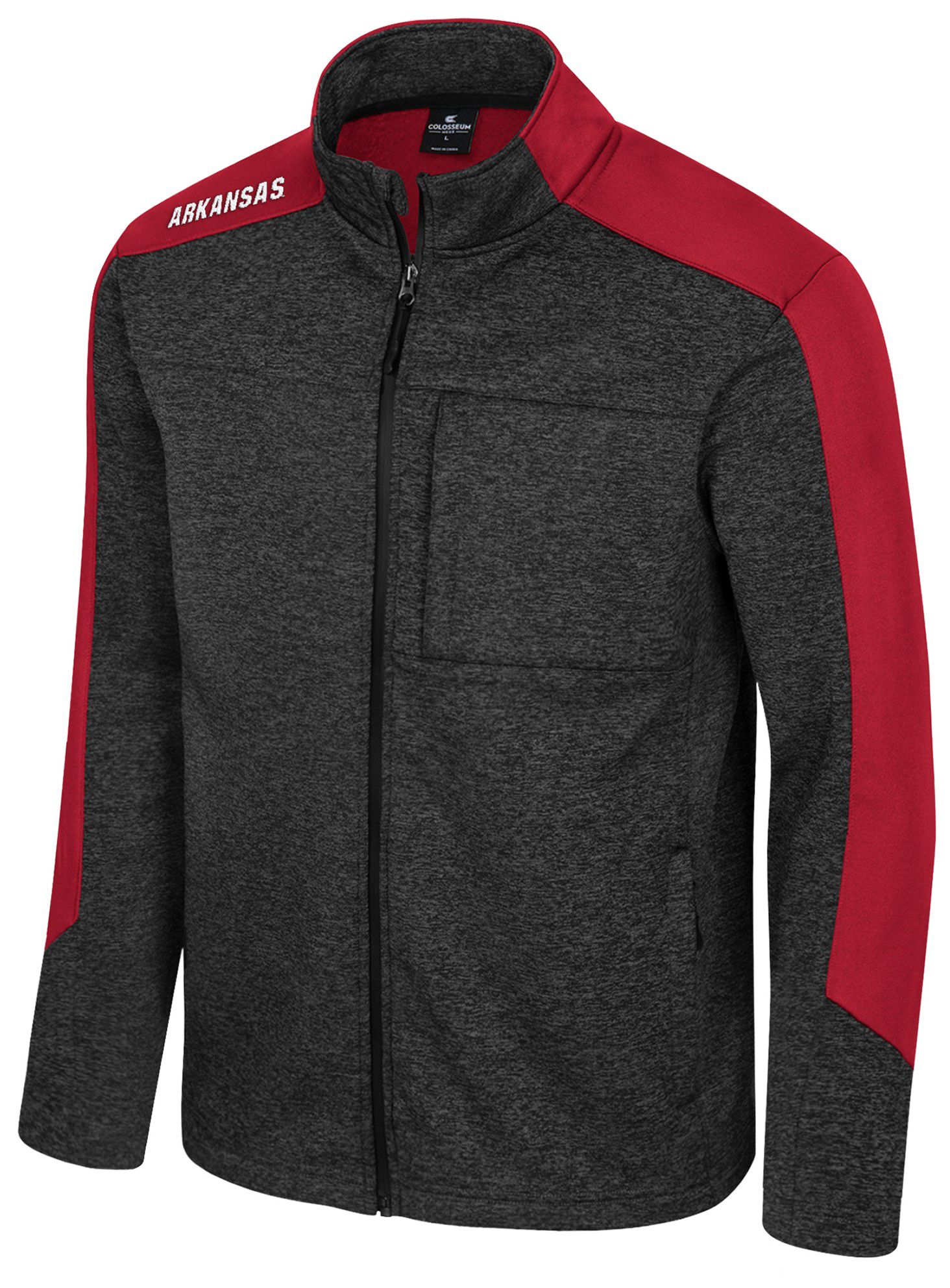 Colosseum Men's Arkansas Razorbacks Black Full-Zip New Dad Jacket product image