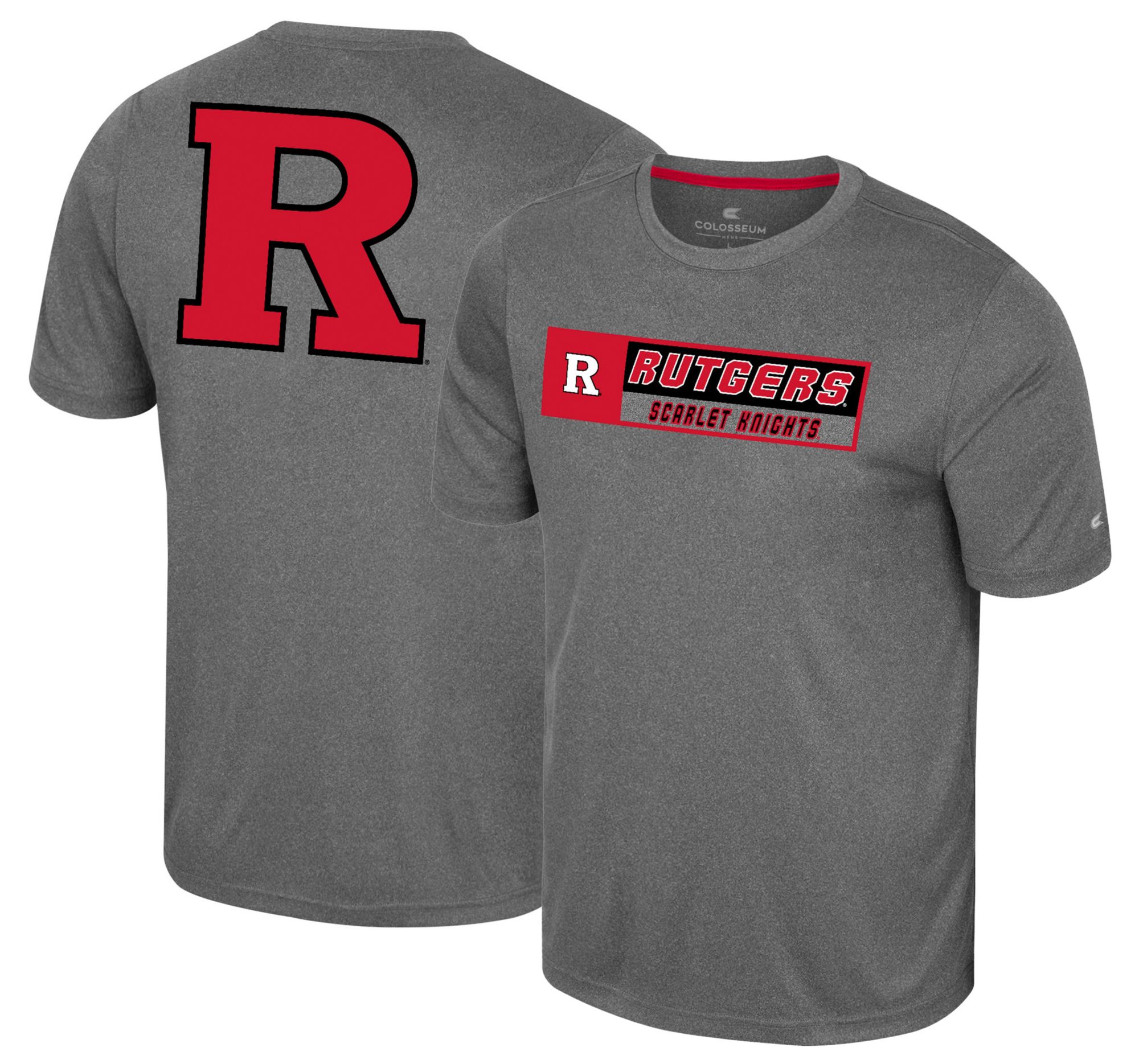 Colosseum Men's Rutgers Scarlet Knights Heather Charcoal Twin T-Shirt product image