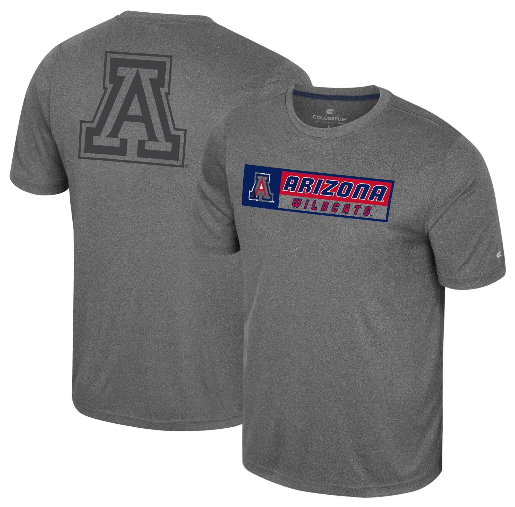 Colosseum Men's Arizona Wildcats Heather Charcoal Twin T-Shirt product image