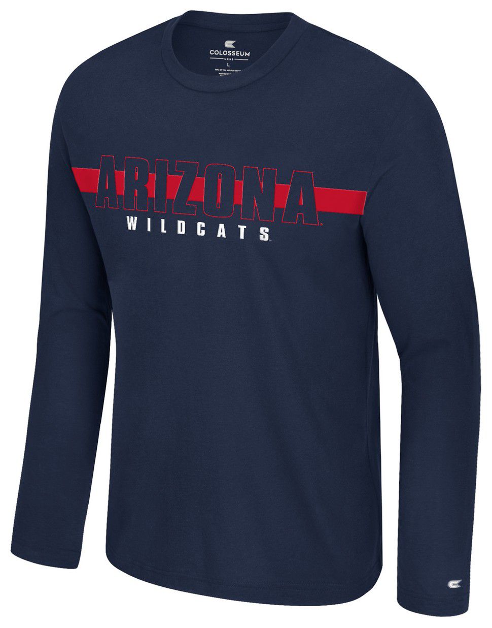 Colosseum Men's Arizona Wildcats Navy Bar Long Sleeve T-Shirt product image