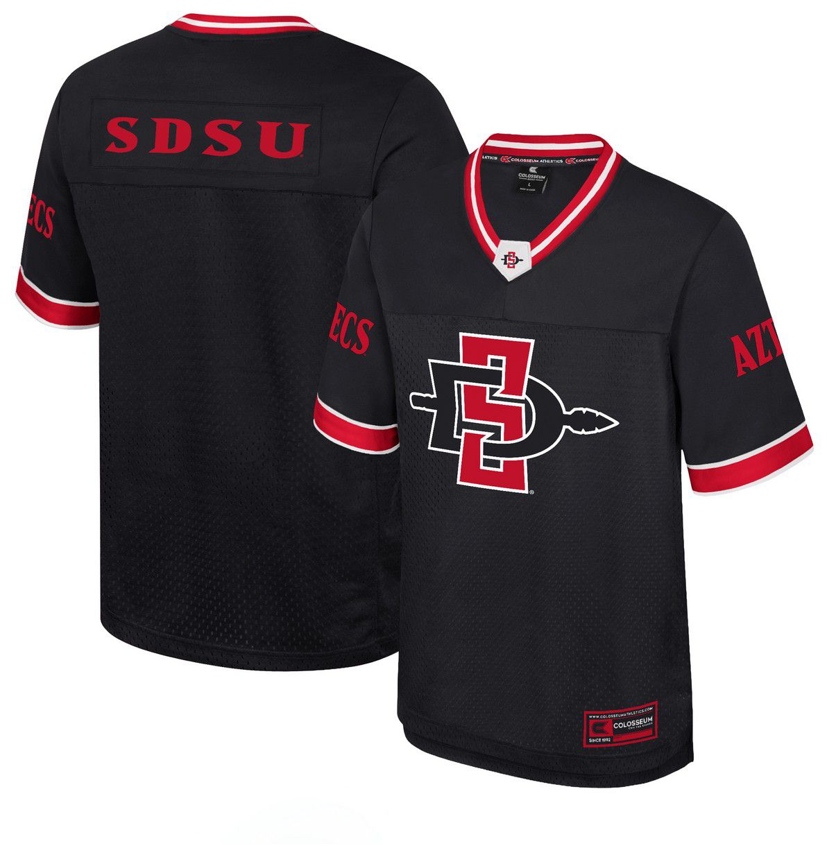 Colosseum Men's San Diego State Aztecs Black Hits Football Jersey product image