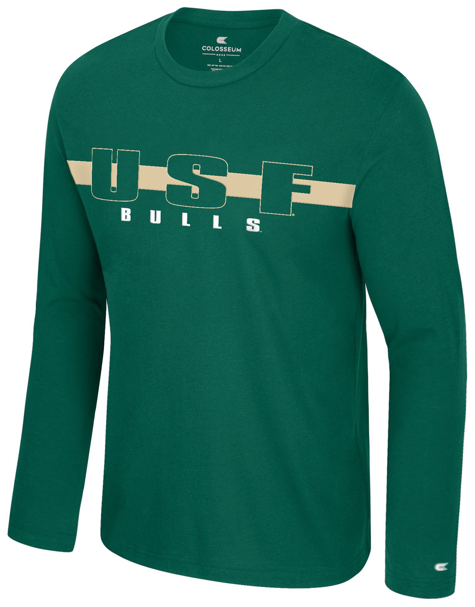 Colosseum Men's South Florida Bulls Green Bar Long Sleeve T-Shirt product image