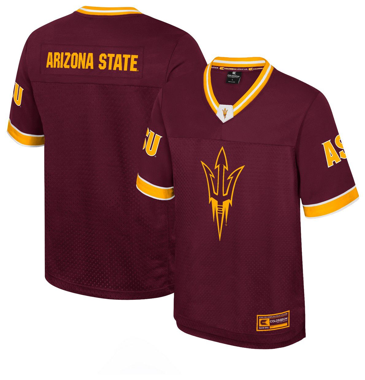 Colosseum Men's Arizona State Sun Devils Maroon Hits Football Jersey product image