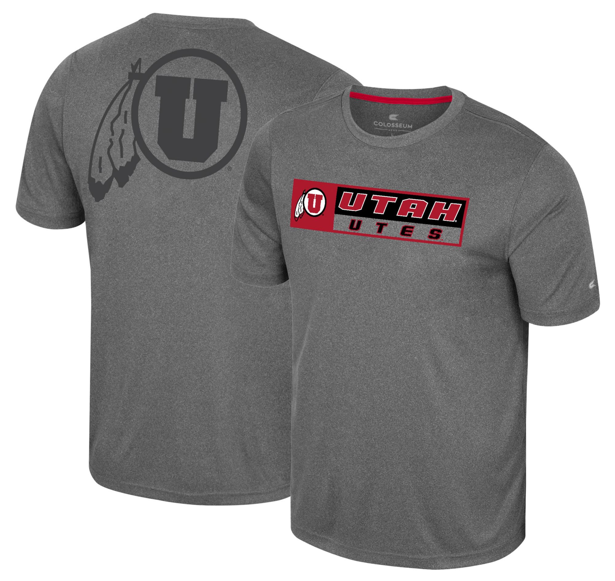 Colosseum Men's Utah Utes Heather Charcoal Twin T-Shirt product image