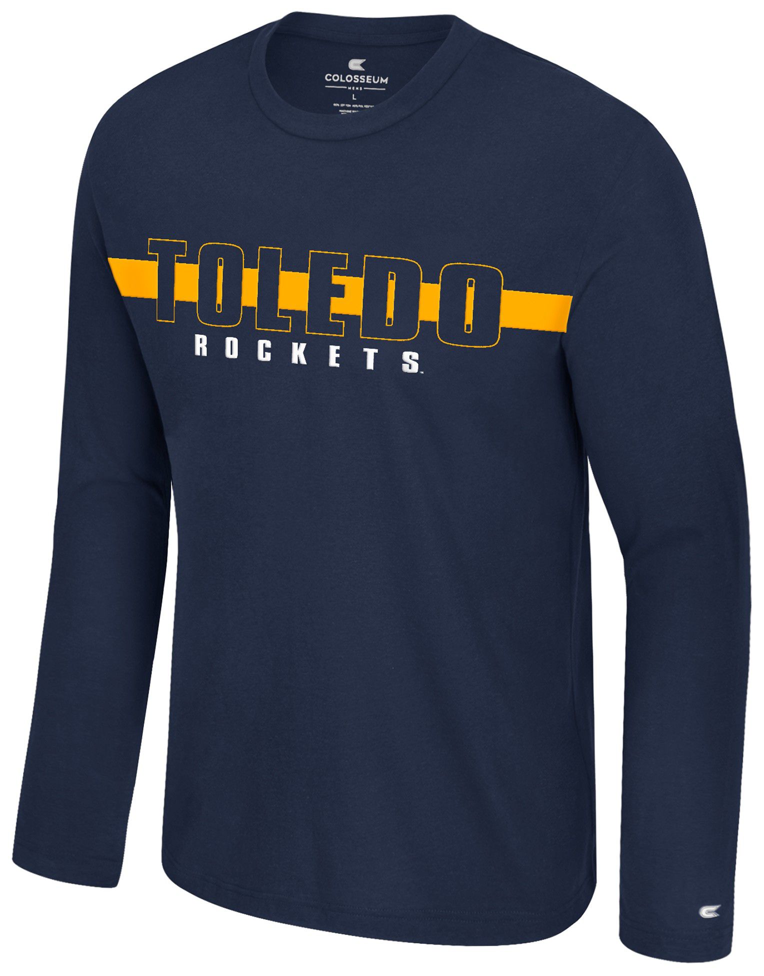 Colosseum Men's Toledo Rockets Navy Bar Long Sleeve T-Shirt product image