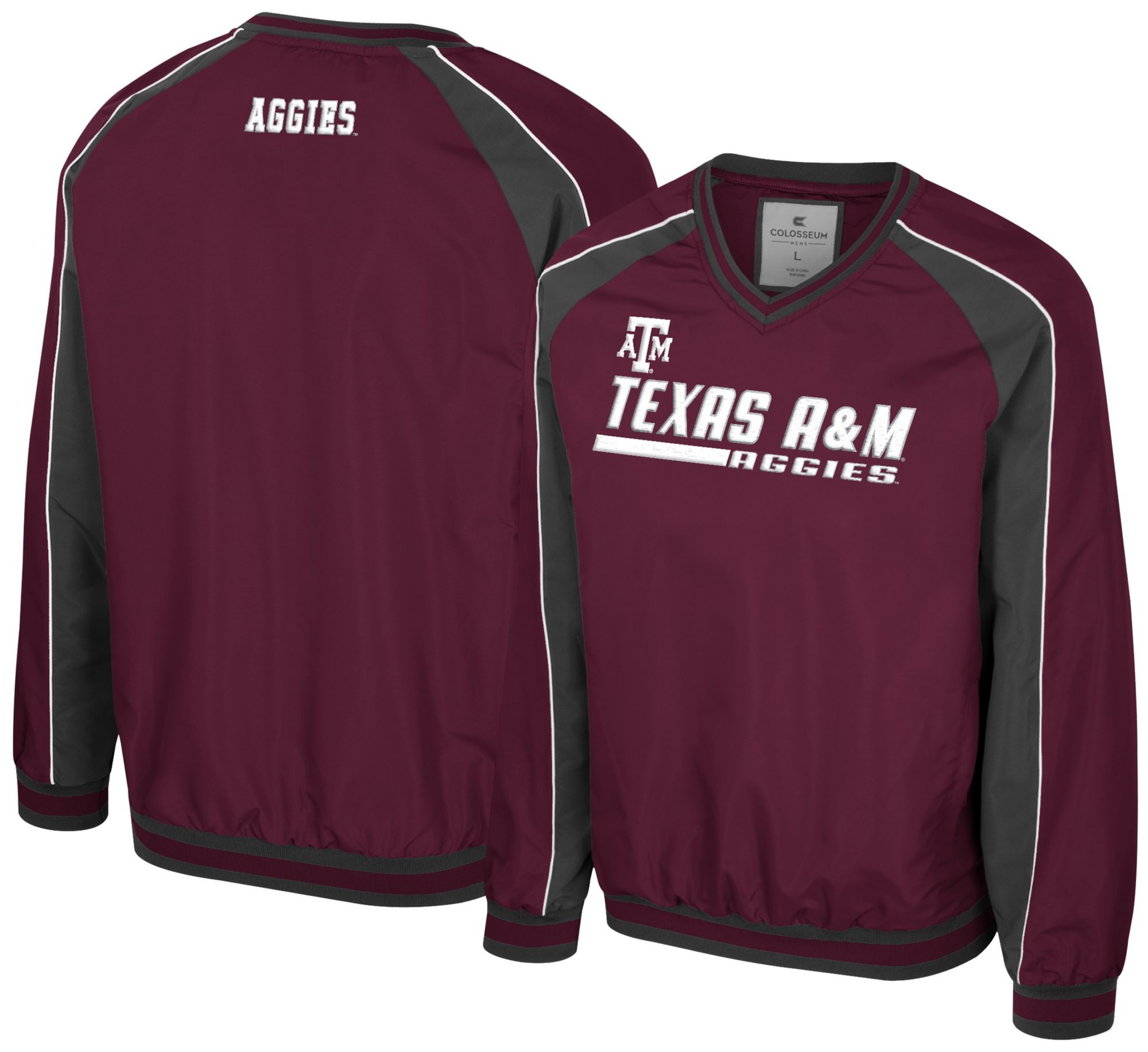 Colosseum Men's Texas A&M Aggies Maroon Goes America Coach Pullover Jacket product image