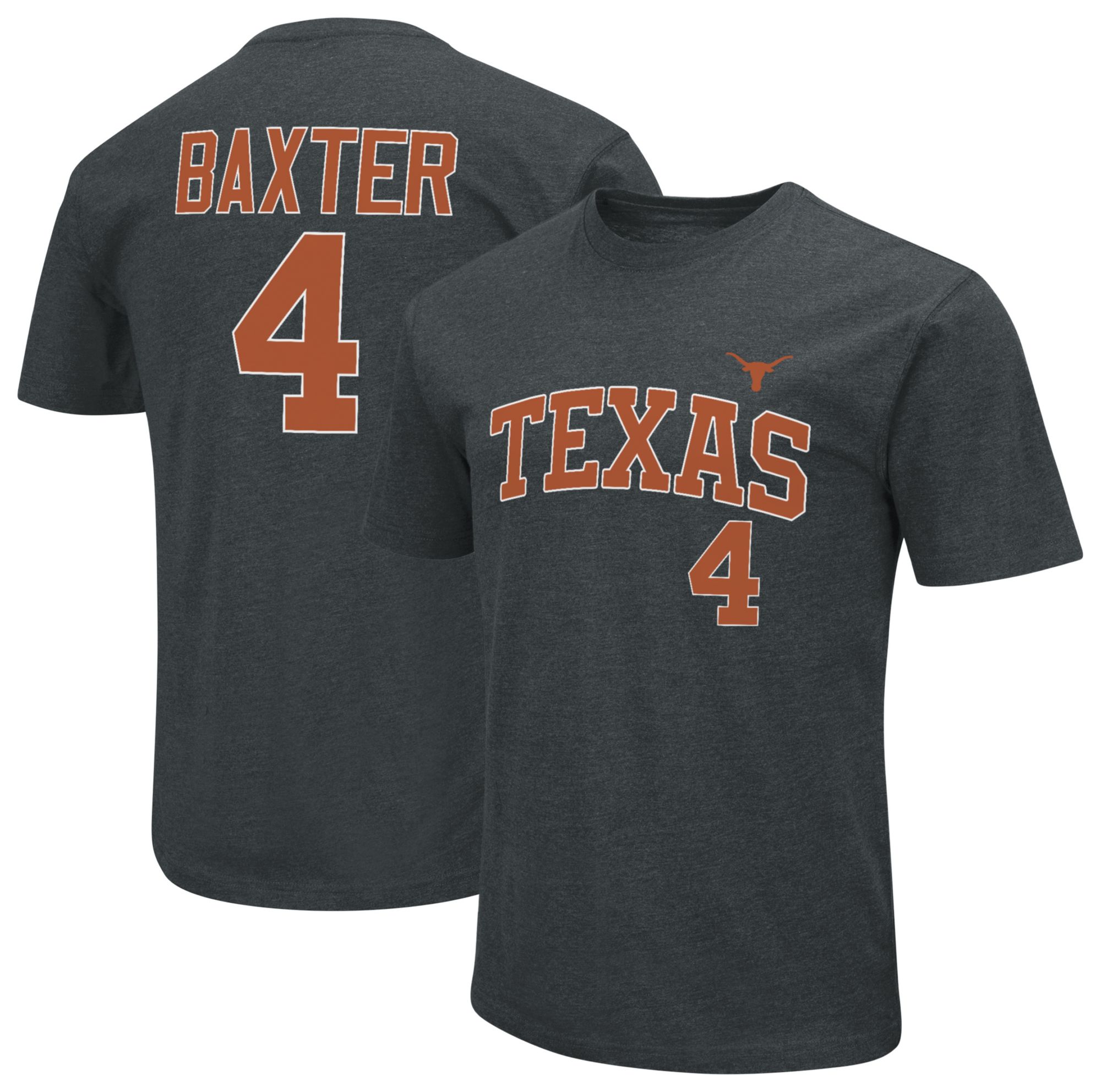 Colosseum Men's Texas Longhorns CJ Baxter #4 Black T-Shirt product image