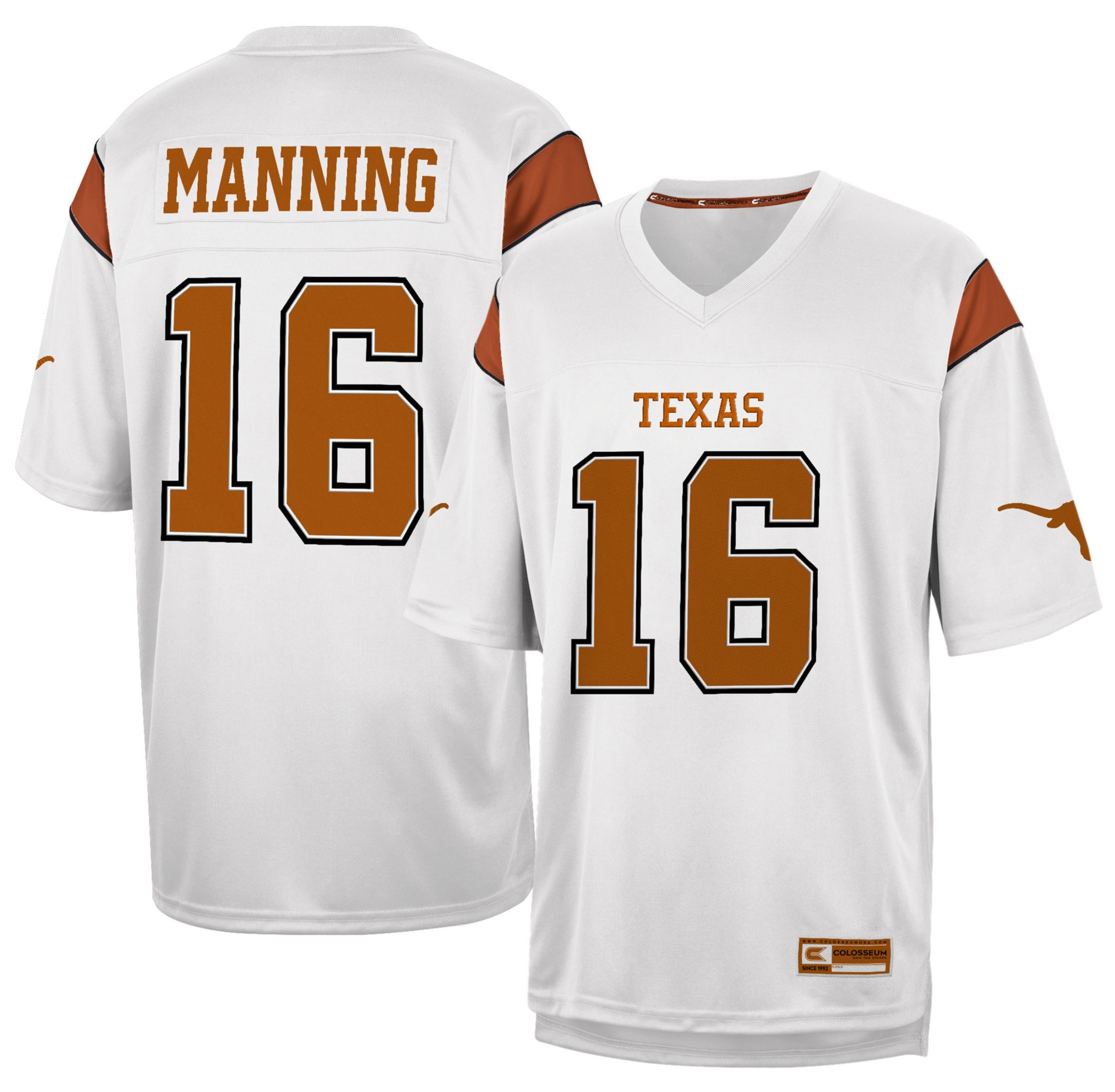 Colosseum Men's Texas Longhorns Arch Manning #16 White Football Jersey product image