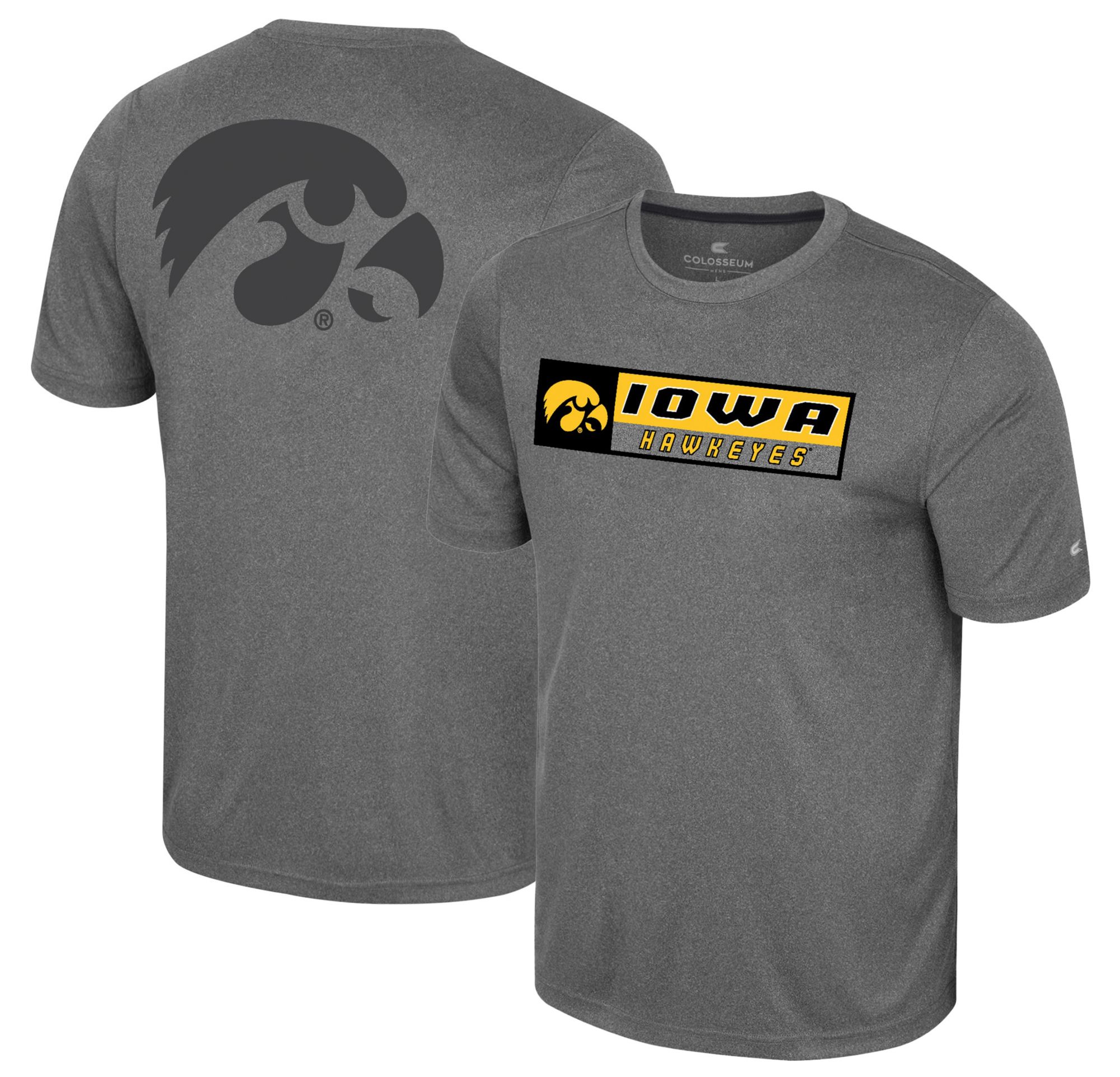Colosseum Men's Iowa Hawkeyes Heather Charcoal Twin T-Shirt product image
