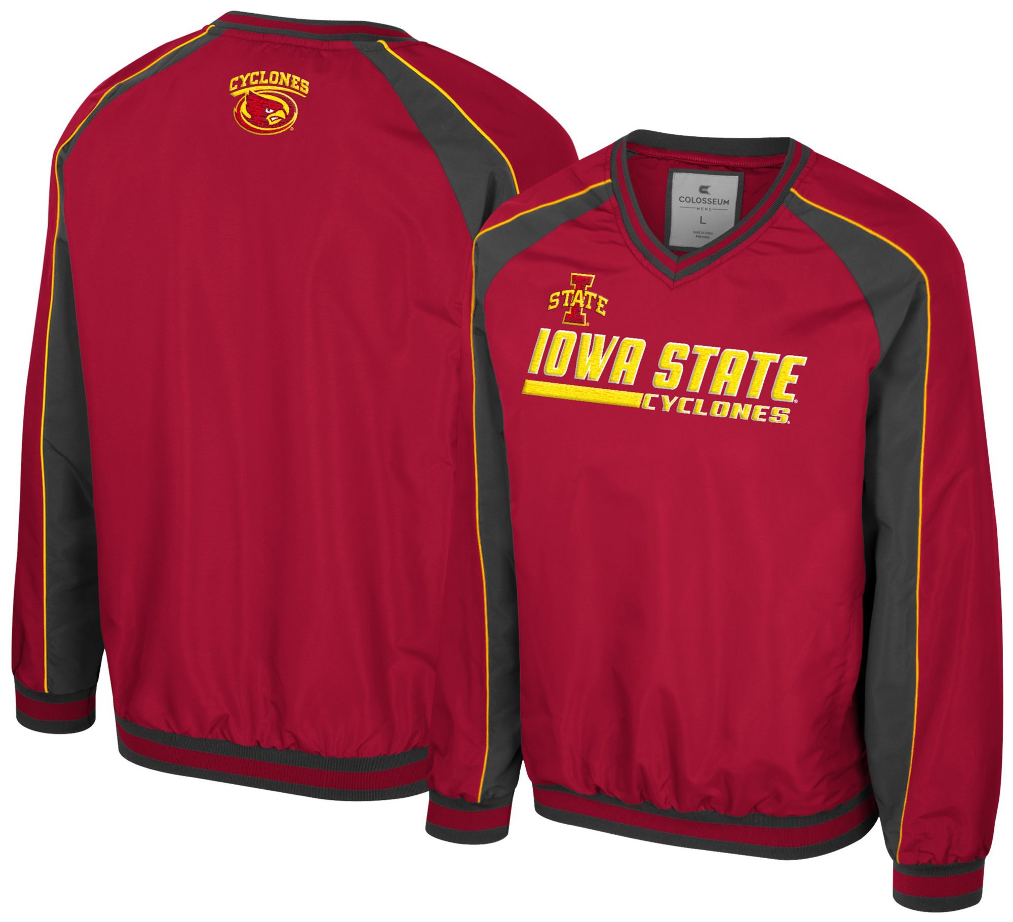 Colosseum Men's Iowa State Cyclones Cardinal Goes America Coach Pullover Jacket product image