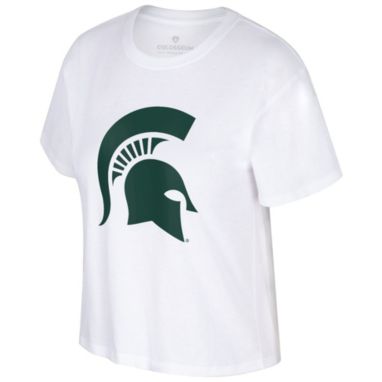 sorry, Colosseum Women's Michigan State Spartans White Cropped Promo Short Sleeve T-Shirt is currently out of stock