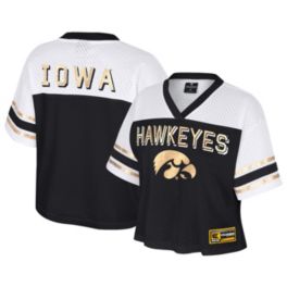 売れ筋商品|||コロシアム カットソー トップス レディース Women's White Iowa Hawkeyes Treasure Cropped Football Jersey White Women's Nike White Iowa Hawkeyes Color-Block Oversized