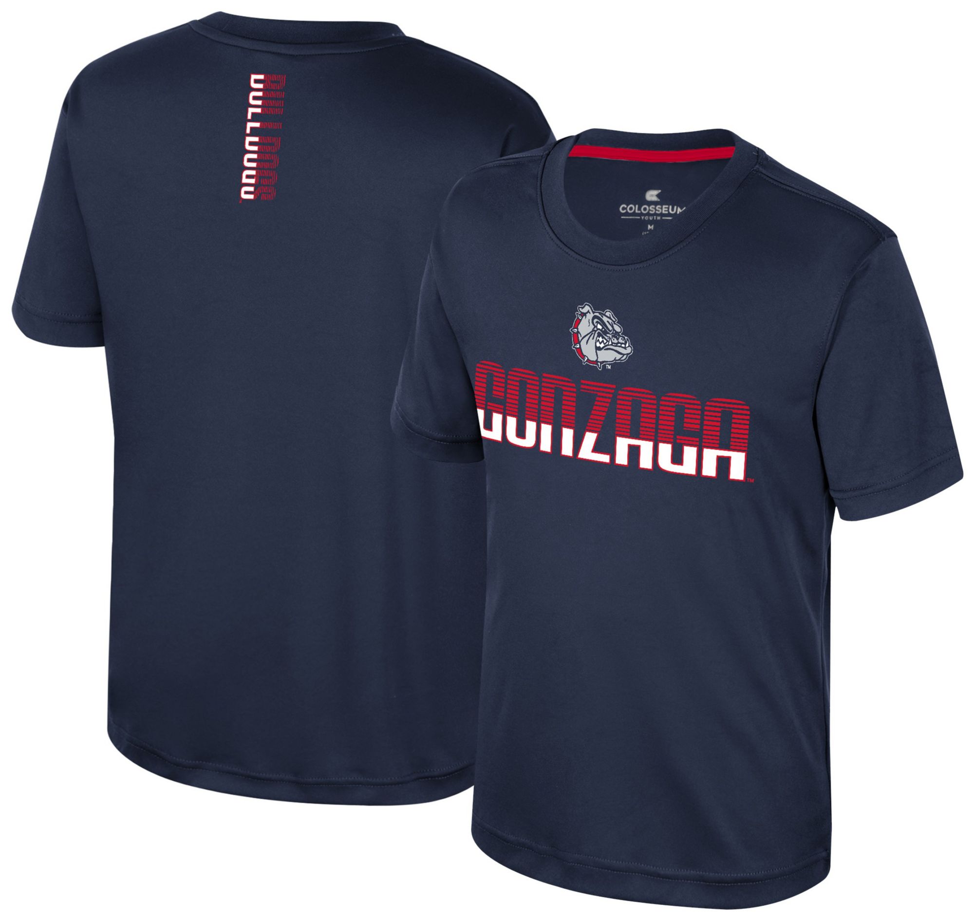 Colosseum Youth Gonzaga Bulldogs Navy Simon Poly Short Sleeve T-Shirt product image
