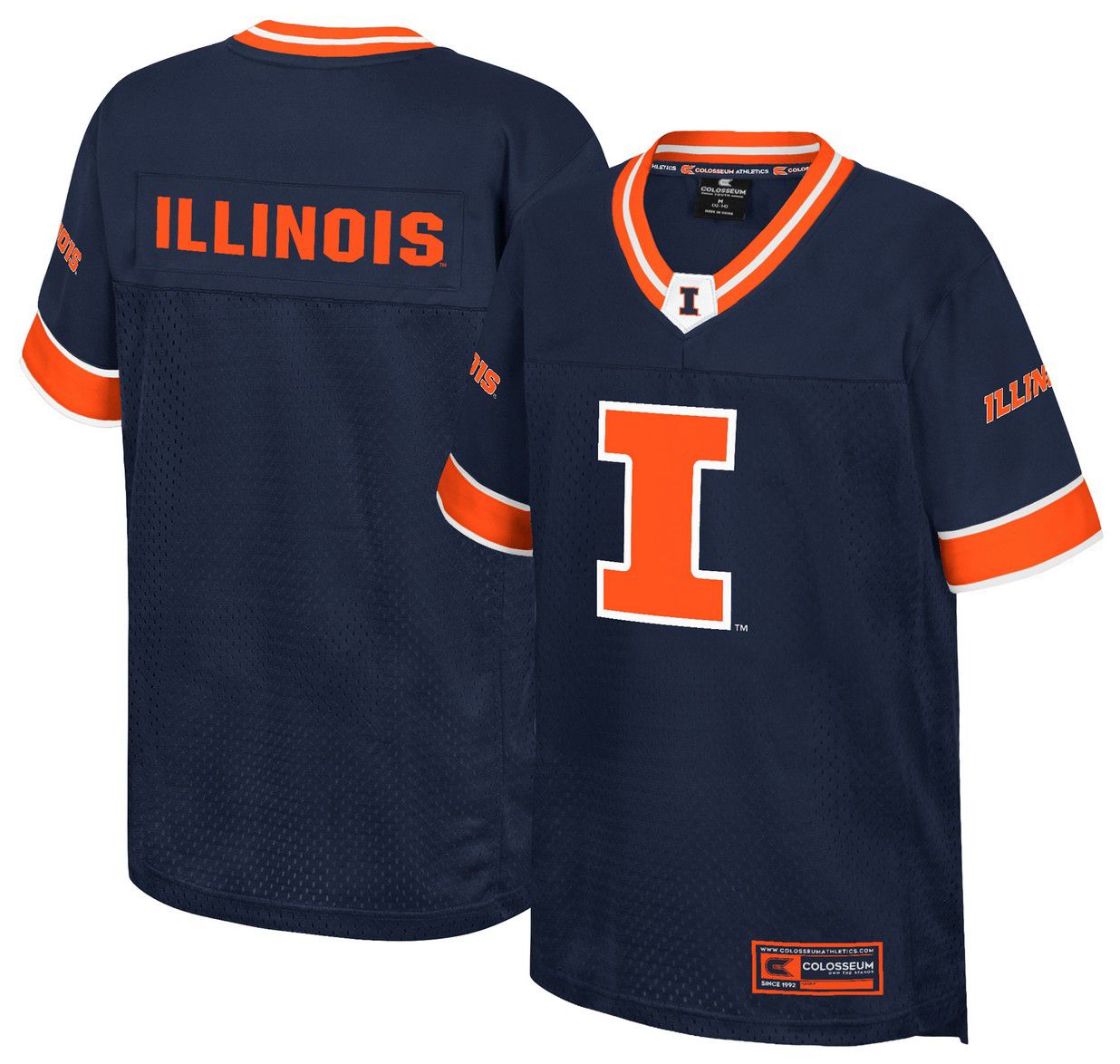 Colosseum Youth Illinois Fighting Illini Navy Football Jersey product image