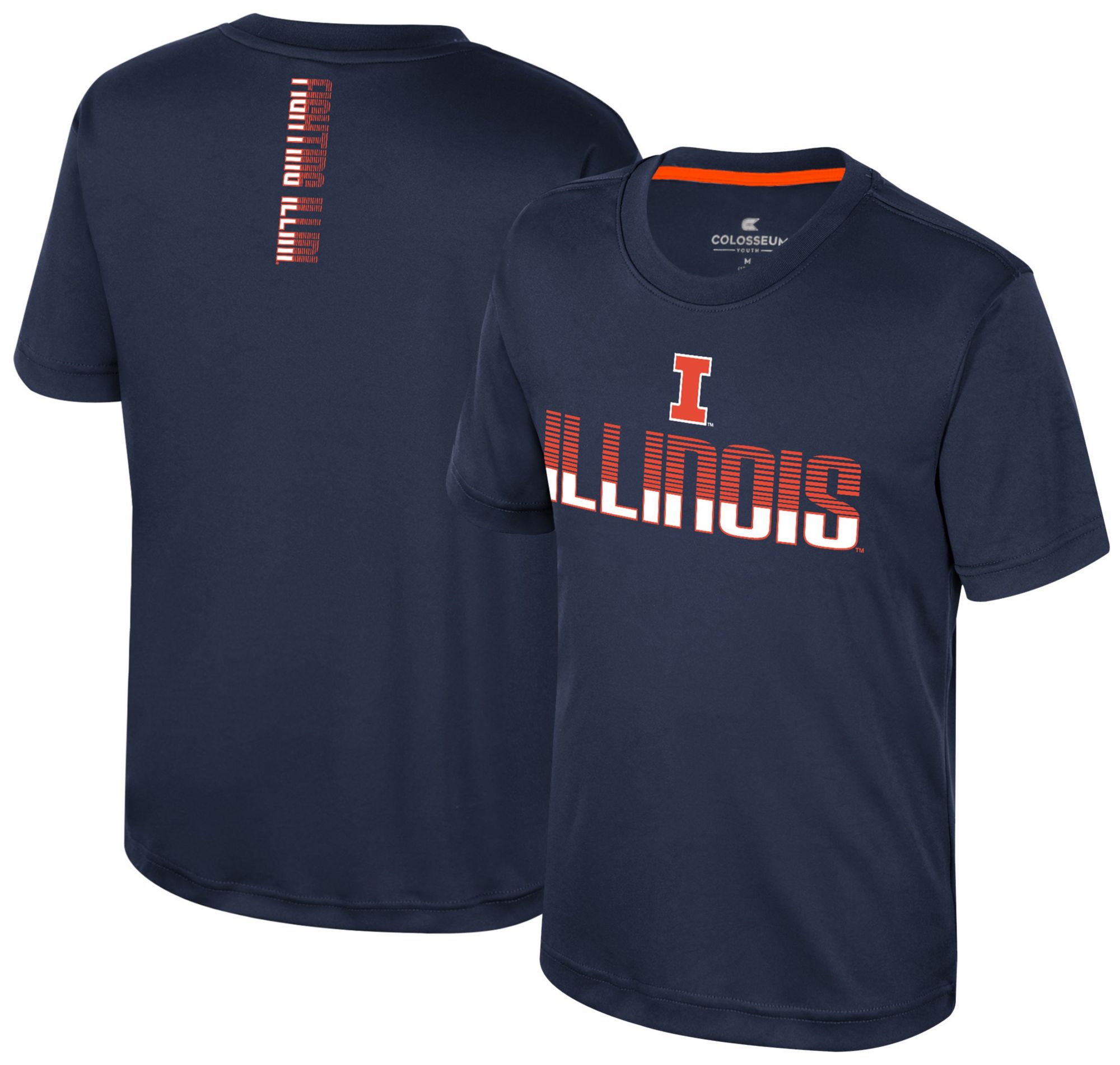 Colosseum Youth Illinois Fighting Illini Navy Simon Poly Short Sleeve T-Shirt product image