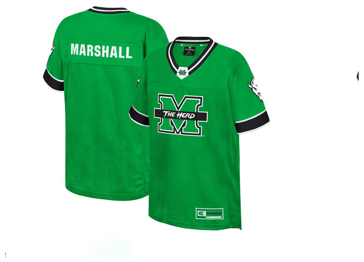 Colosseum Youth Marshall Thundering Herd Kelly Green Football Jersey product image