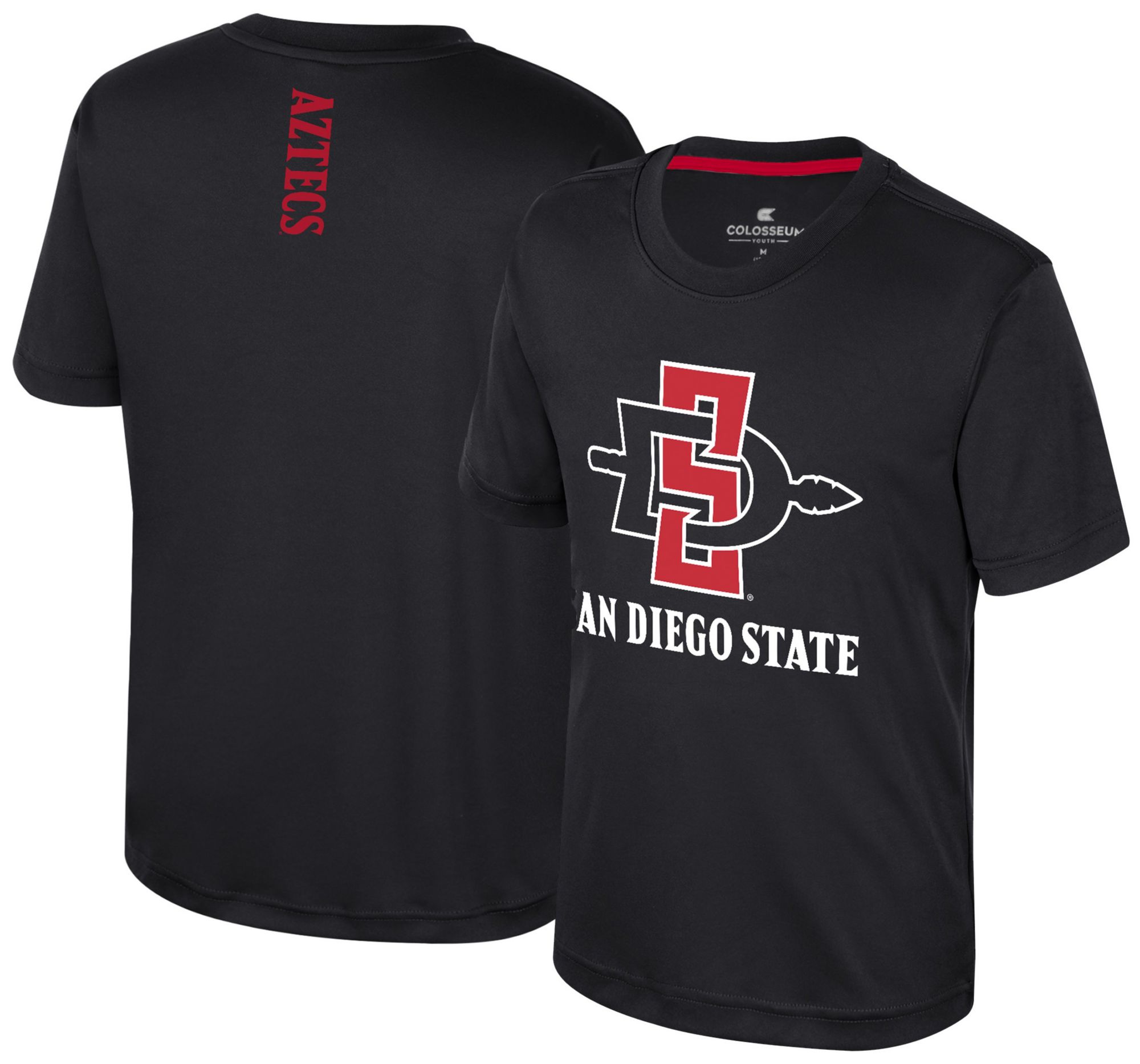 Colosseum Youth San Diego State Aztecs Black Simon Poly Short Sleeve T-Shirt product image