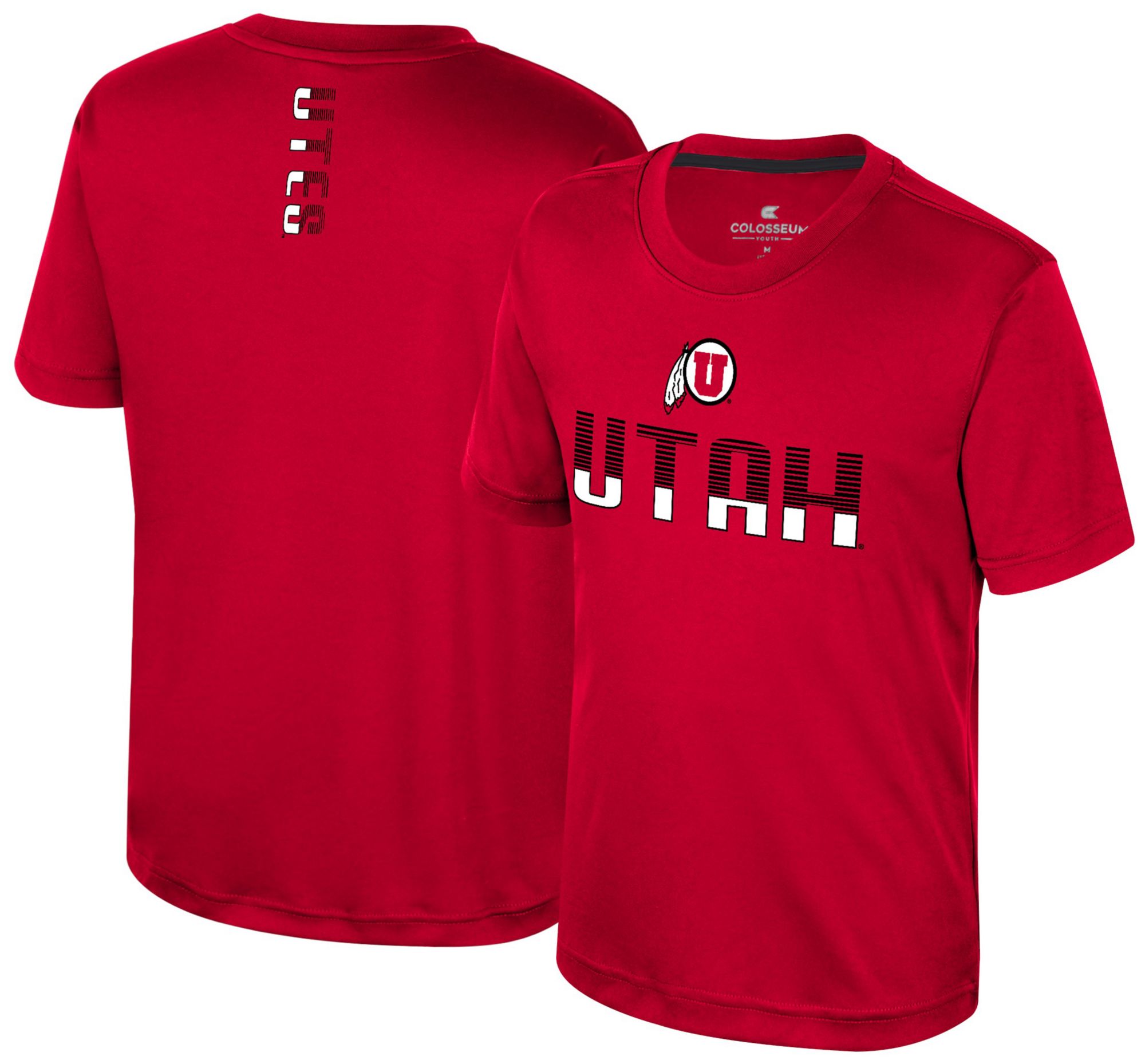 Colosseum Youth Utah Utes Red Simon Poly Short Sleeve T-Shirt product image
