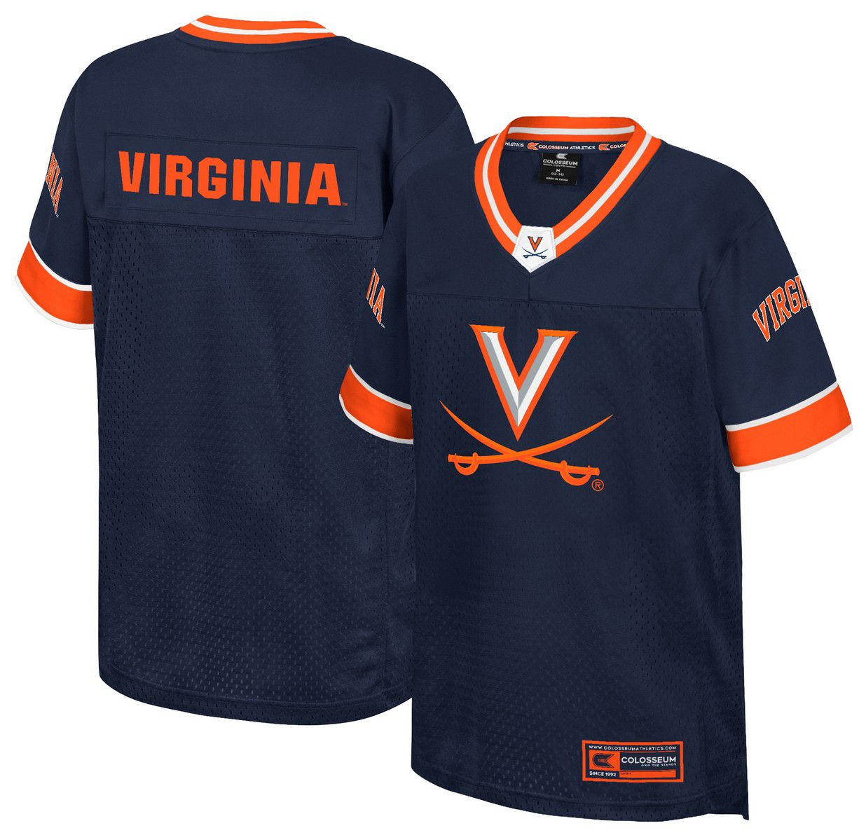 Colosseum Youth Virginia Cavaliers Navy Football Jersey product image