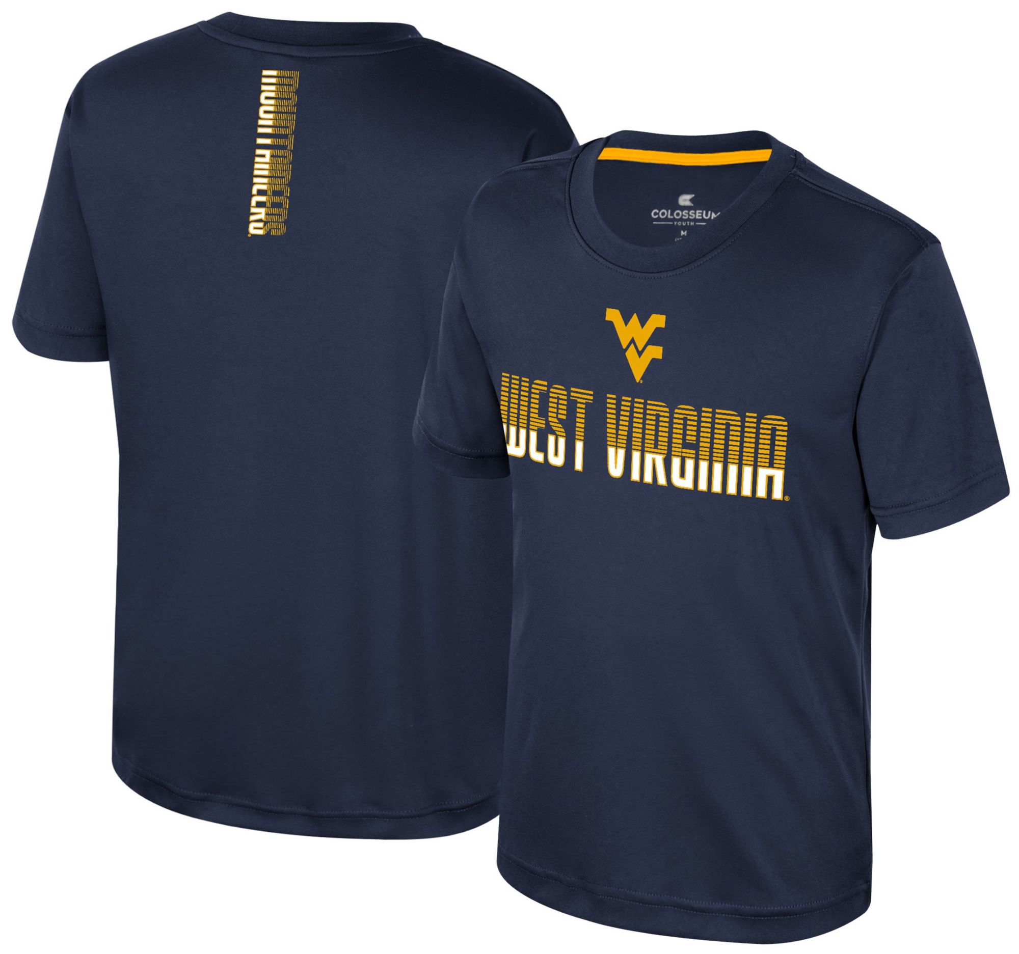 Colosseum Youth West Virginia Mountaineers Navy Simon Poly Short Sleeve T-Shirt product image