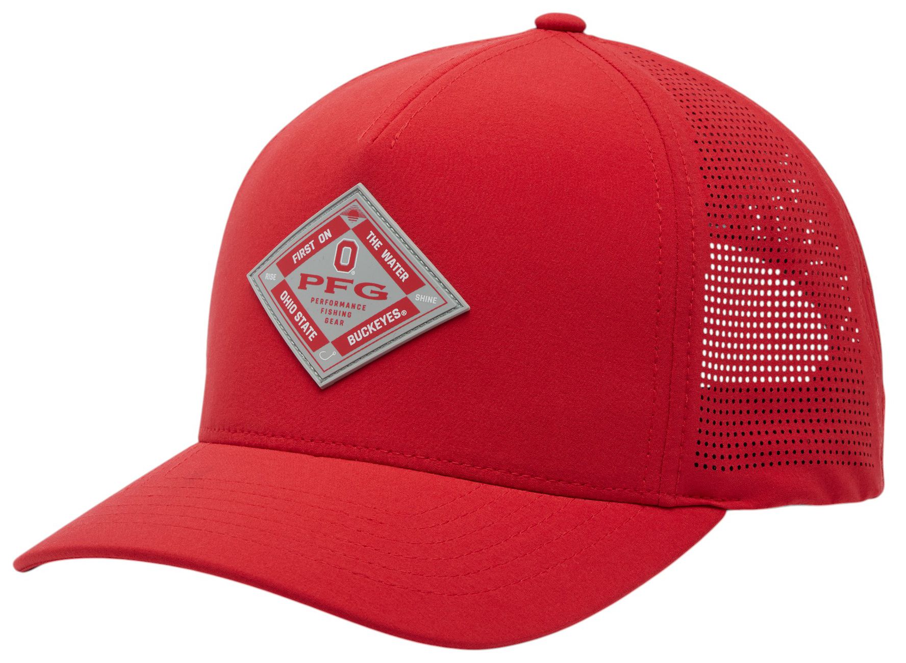 Columbia Adult Ohio State Buckeyes Red Adjustable Elite 3D Stretch Snap Hat product image