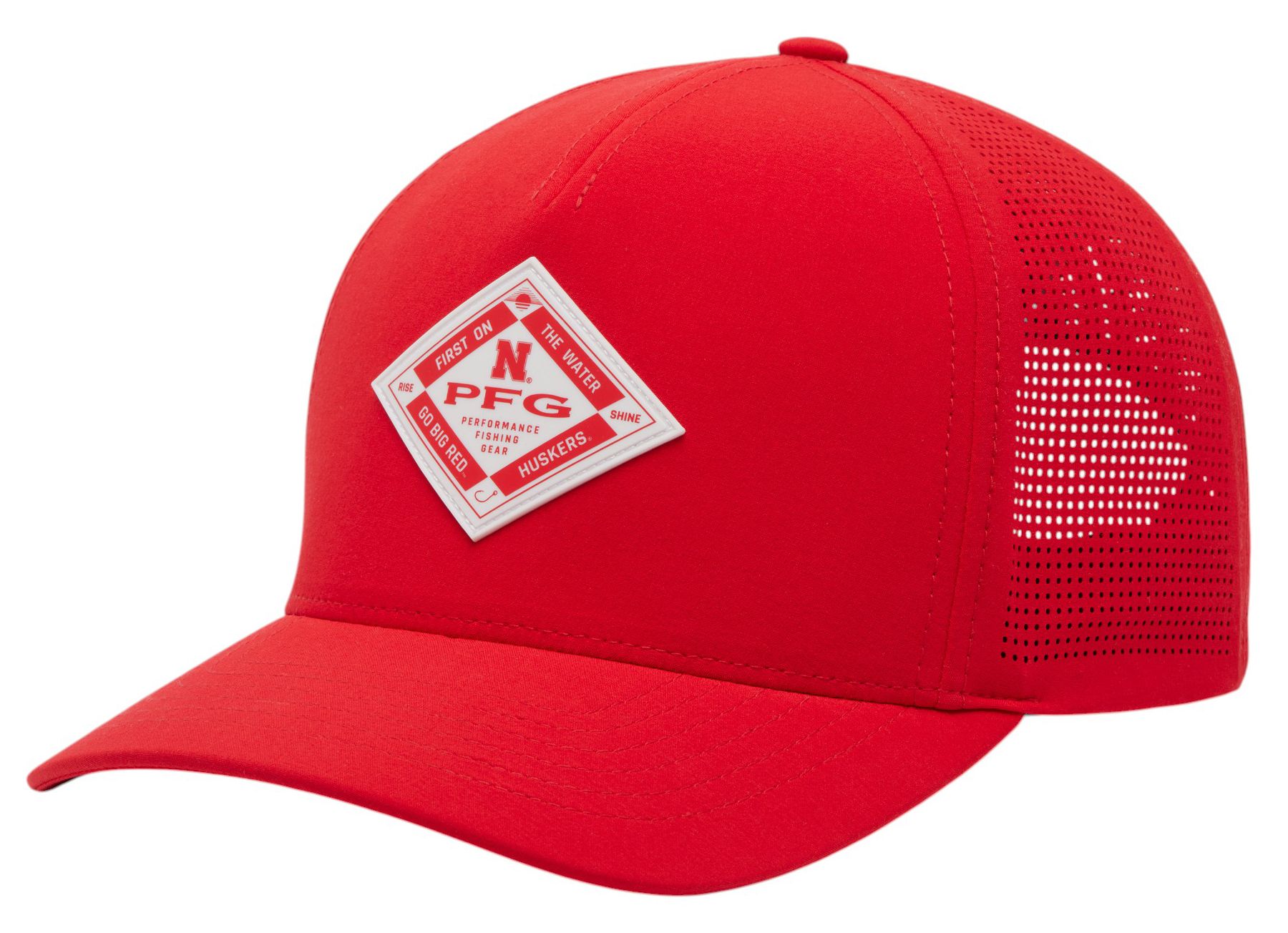 Columbia Adult Nebraska Cornhuskers Bright Red Adjustable Elite 3D Stretch Snap Hat product image