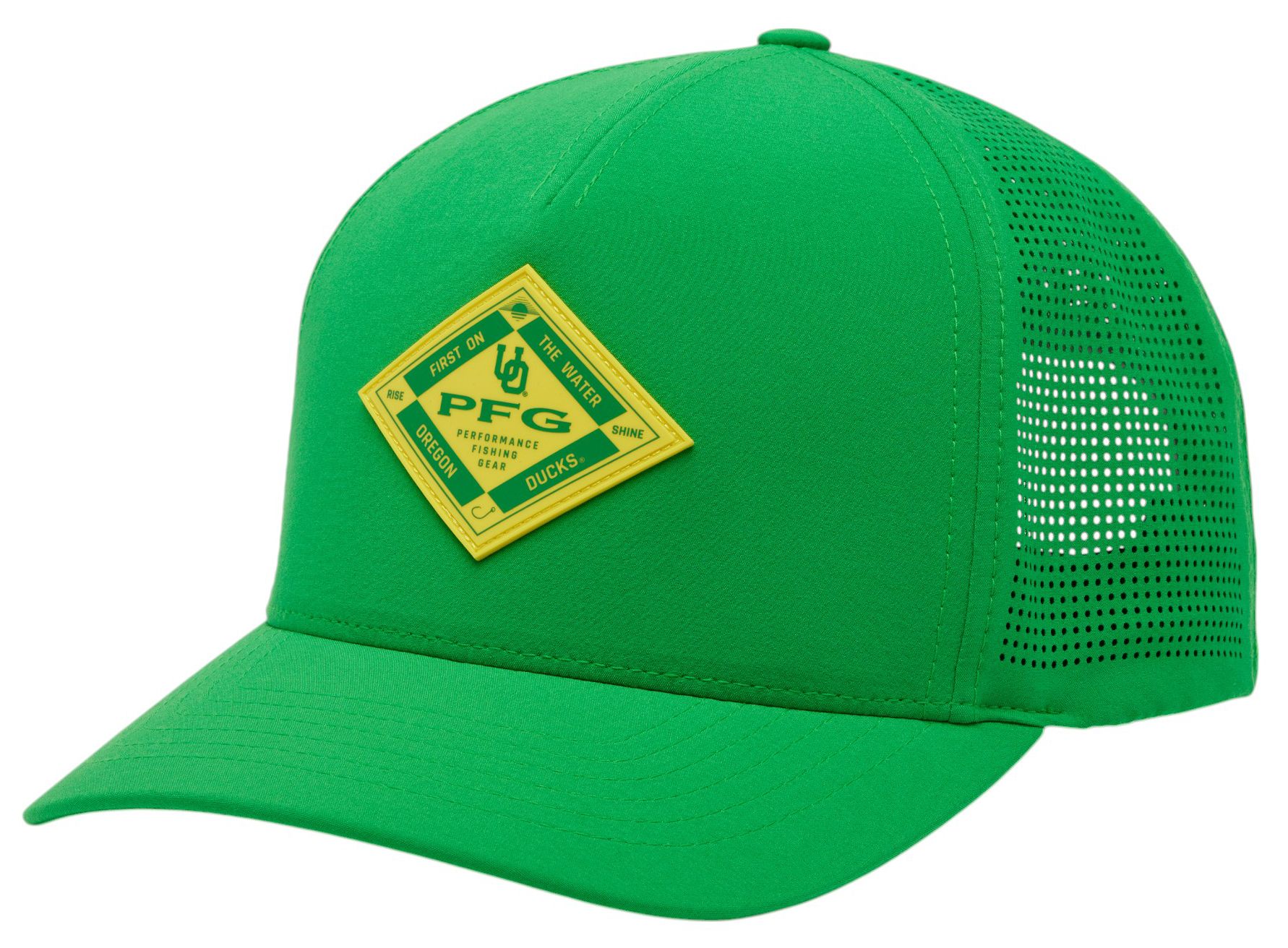 Columbia Adult Oregon Ducks Fuse Green Adjustable Elite 3D Stretch Snap Hat product image