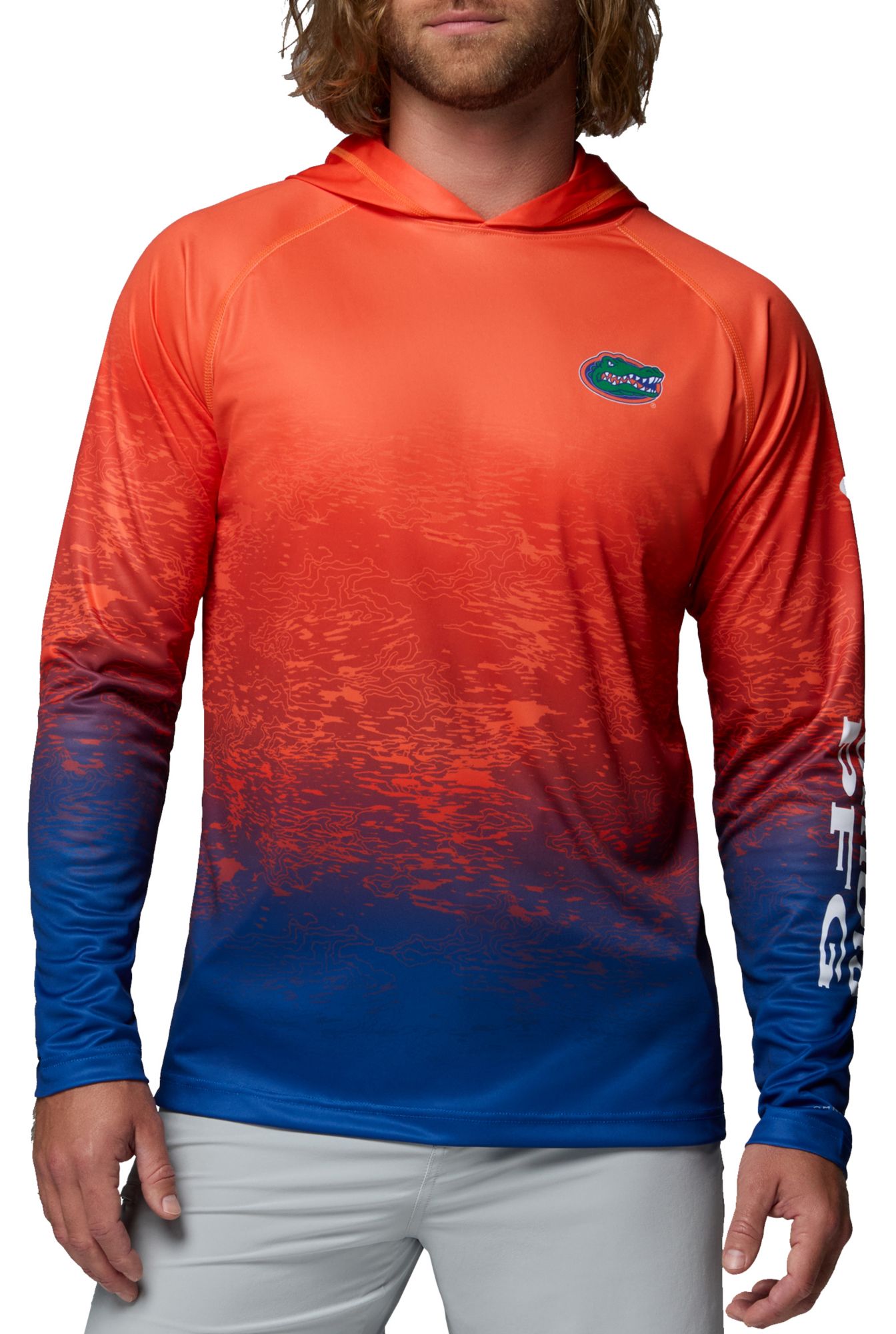 Columbia Men's Florida Gators Azul Super Terminal Tackle Ombre Pullover Hoodie product image