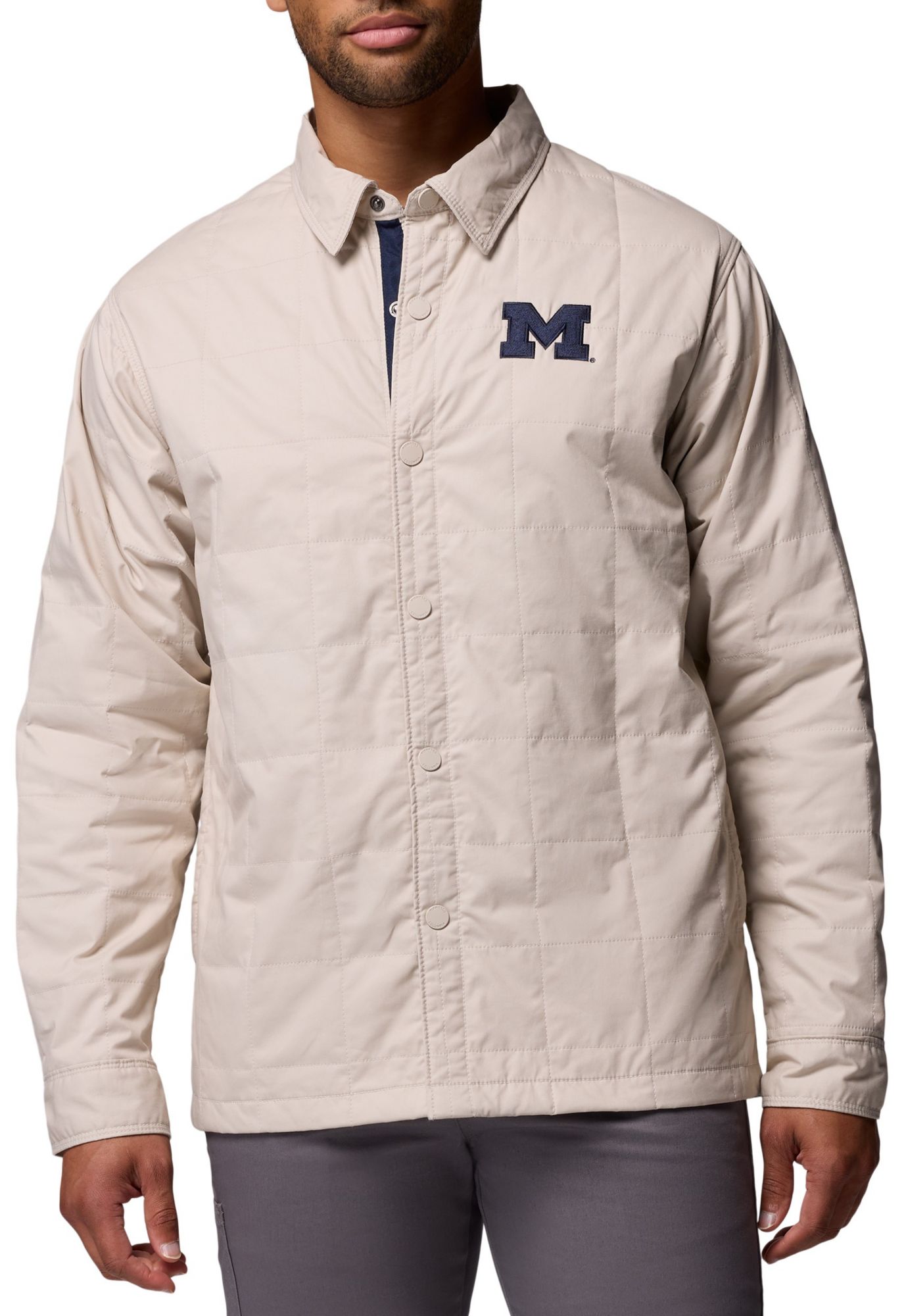 Columbia Men's Michigan Wolverines Dark Stone Campus Roam Quilted Jacket product image
